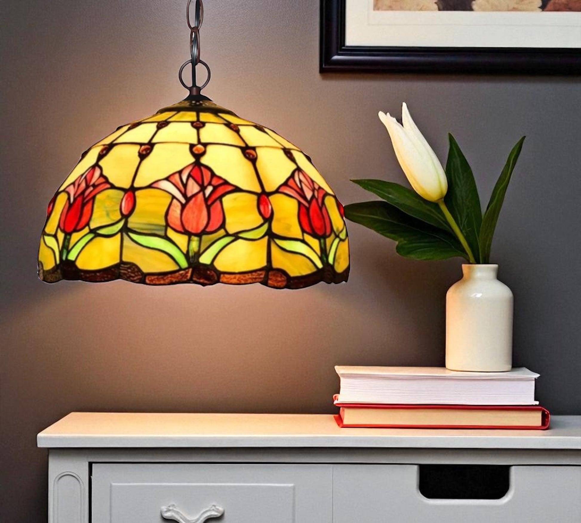 CDH 12" Tiffany Pendant Lamp 30cm shade (12009C)