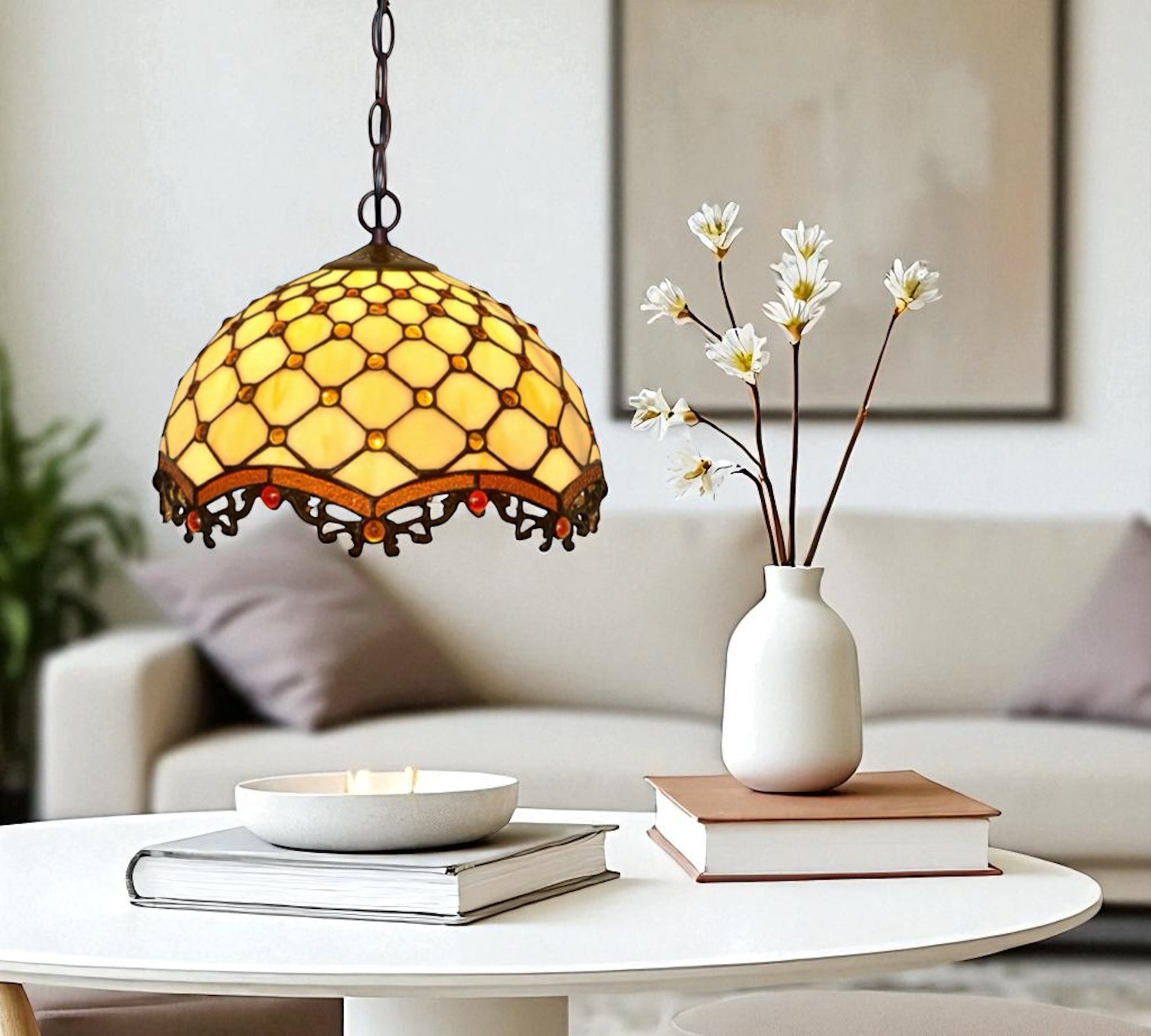 CDH 12" Tiffany Pendant Lamp 30cm shade (12010C)