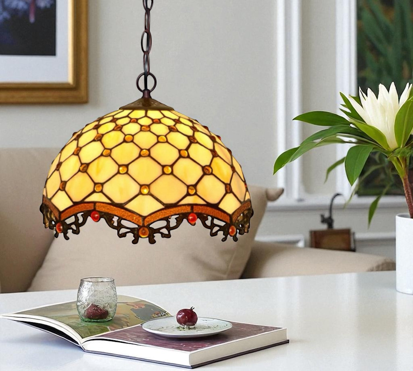 CDH 12" Tiffany Pendant Lamp 30cm shade (12010C)