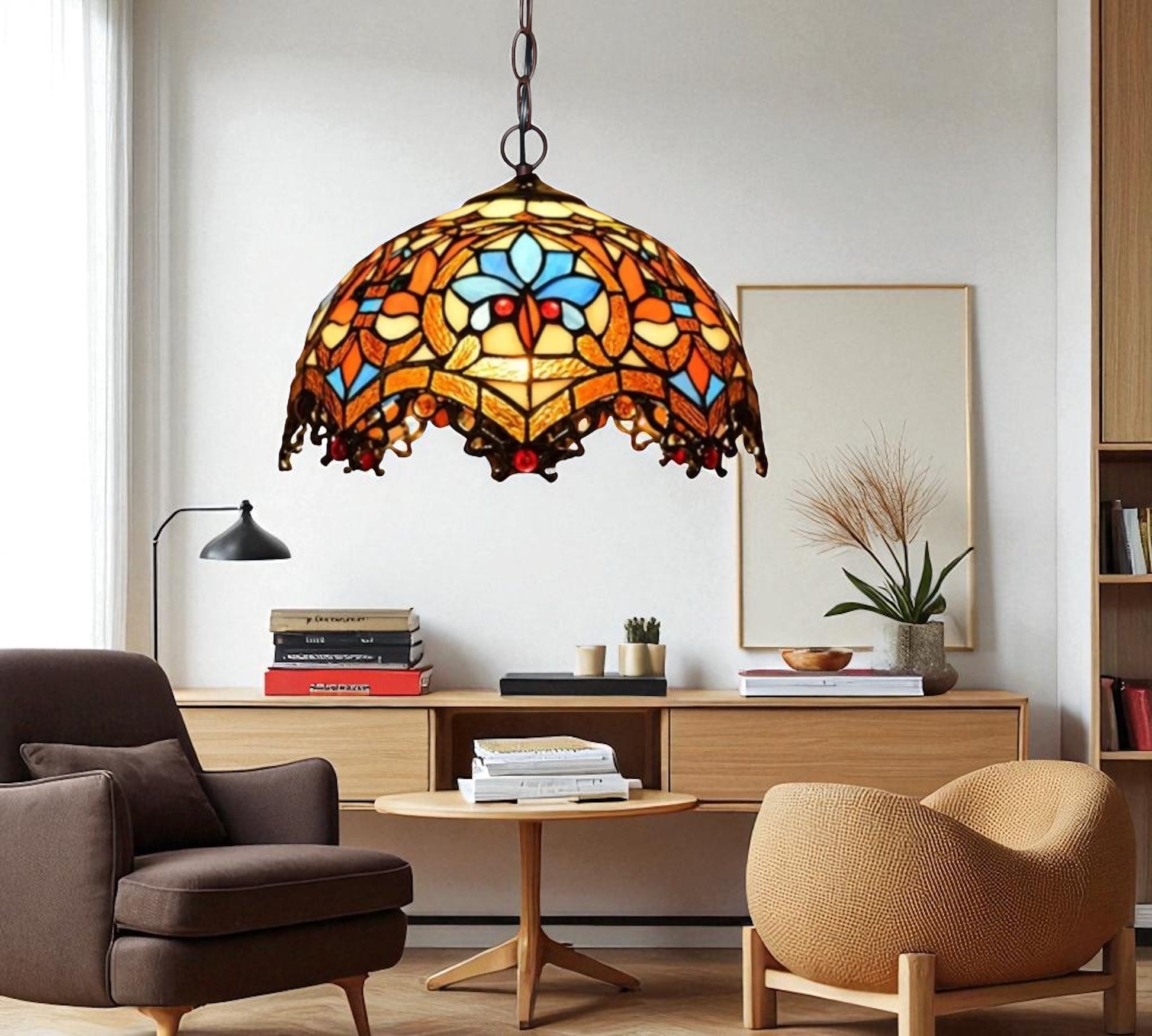 CDH 12" Tiffany Pendant Lamp 30cm shade (12011C)