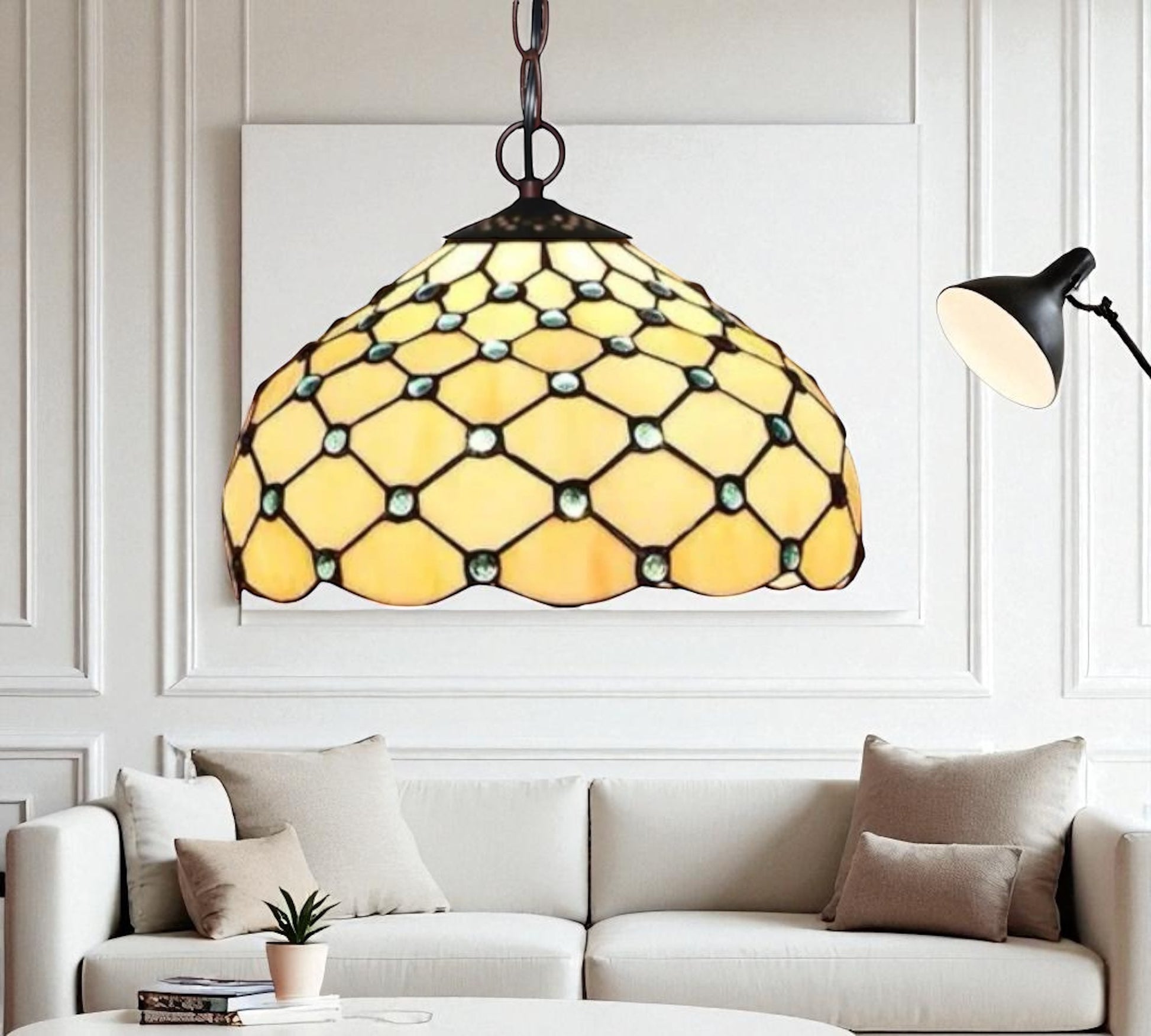 CDH 12" Tiffany Pendant Lamp 30cm shade (12021C)