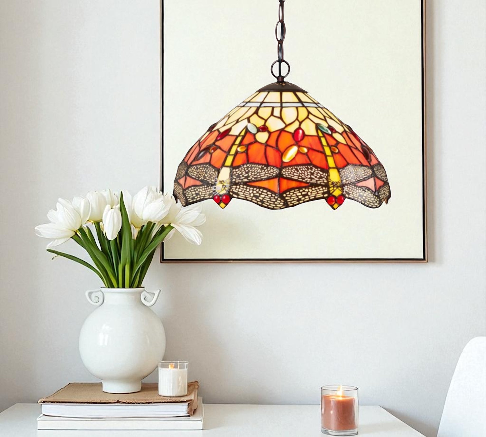 CDH 12" Tiffany Pendant Lamp 30cm shade (12035TC)