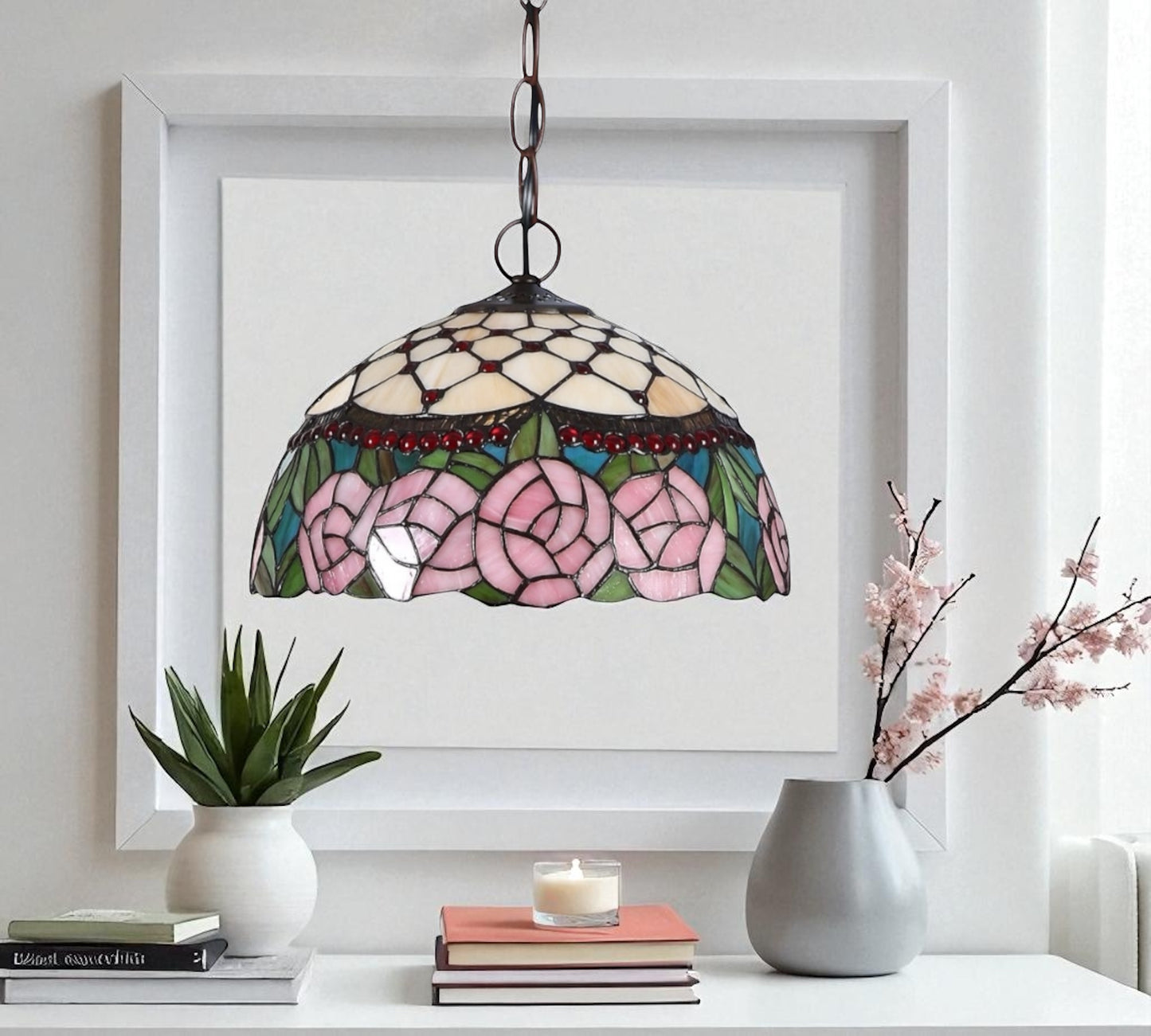 CDH 12" Tiffany Pendant Lamp 30cm shade (12042C)
