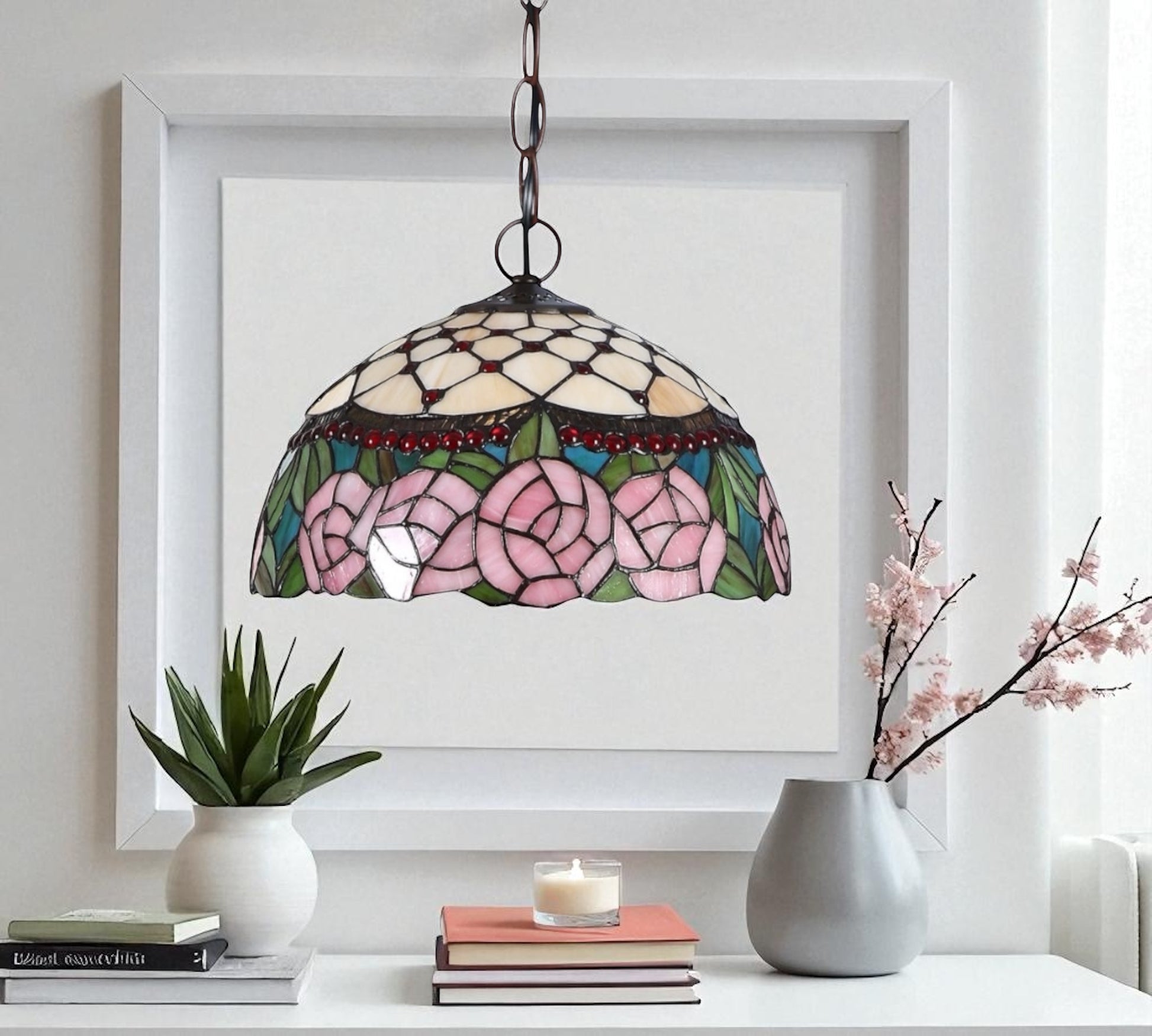 CDH 12" Tiffany Pendant Lamp 30cm shade (12042C)