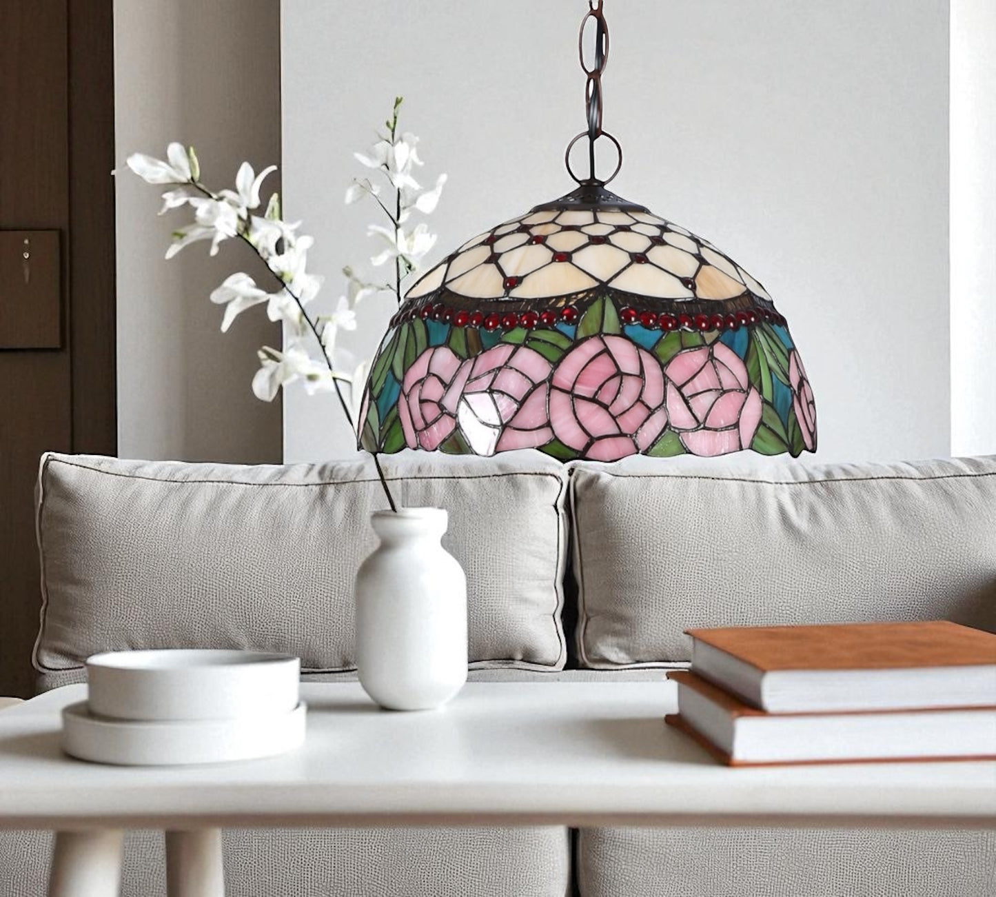 CDH 12" Tiffany Pendant Lamp 30cm shade (12042C)