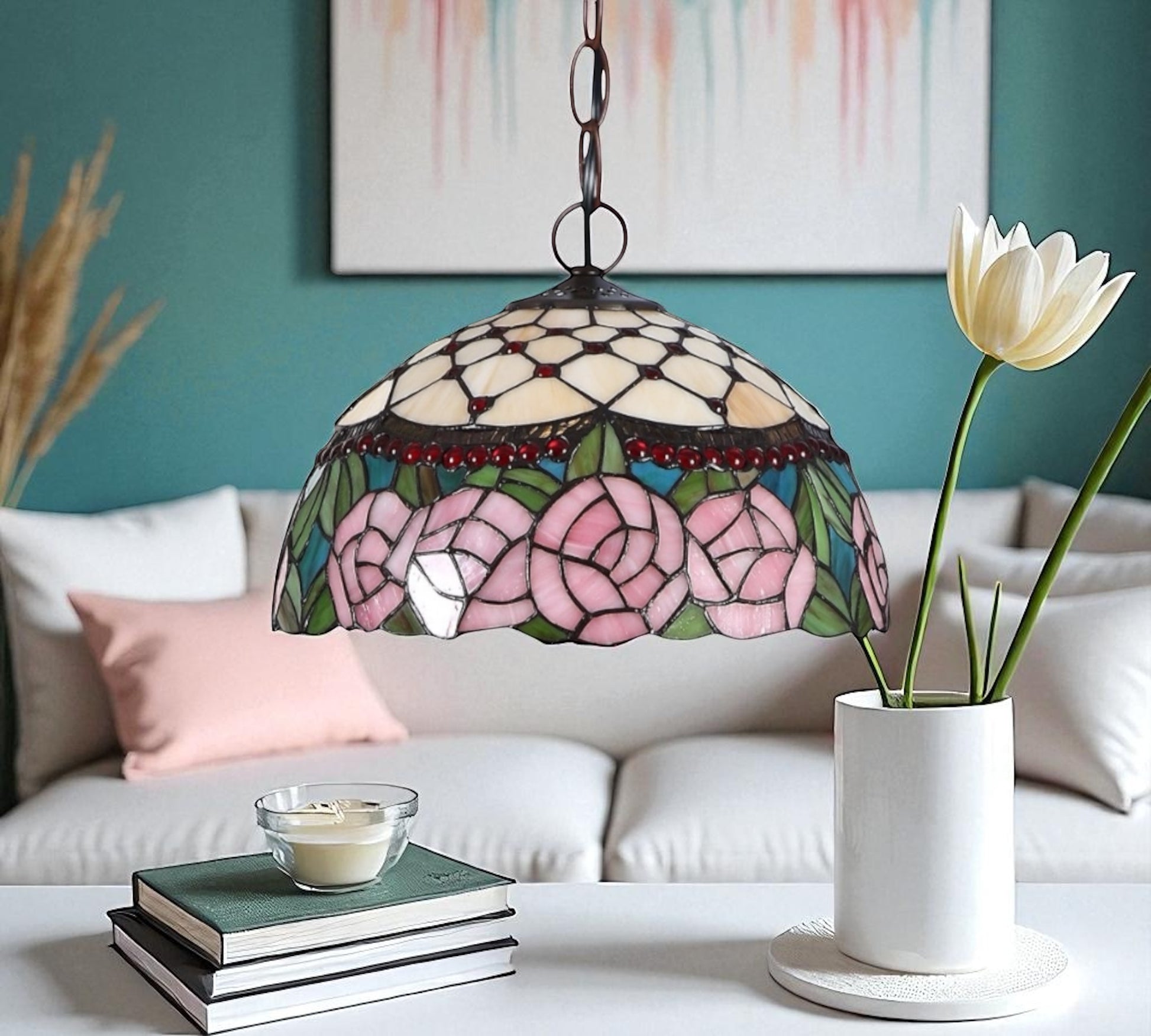 CDH 12" Tiffany Pendant Lamp 30cm shade (12042C)