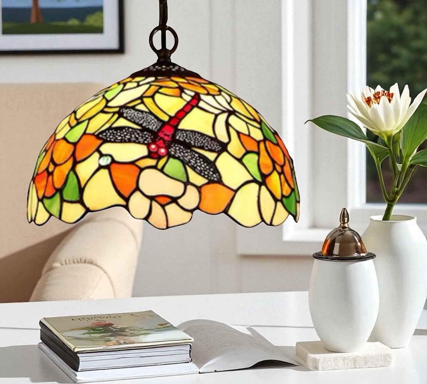 CDH 12" Tiffany Pendant Lamp 30cm shade (12043C)