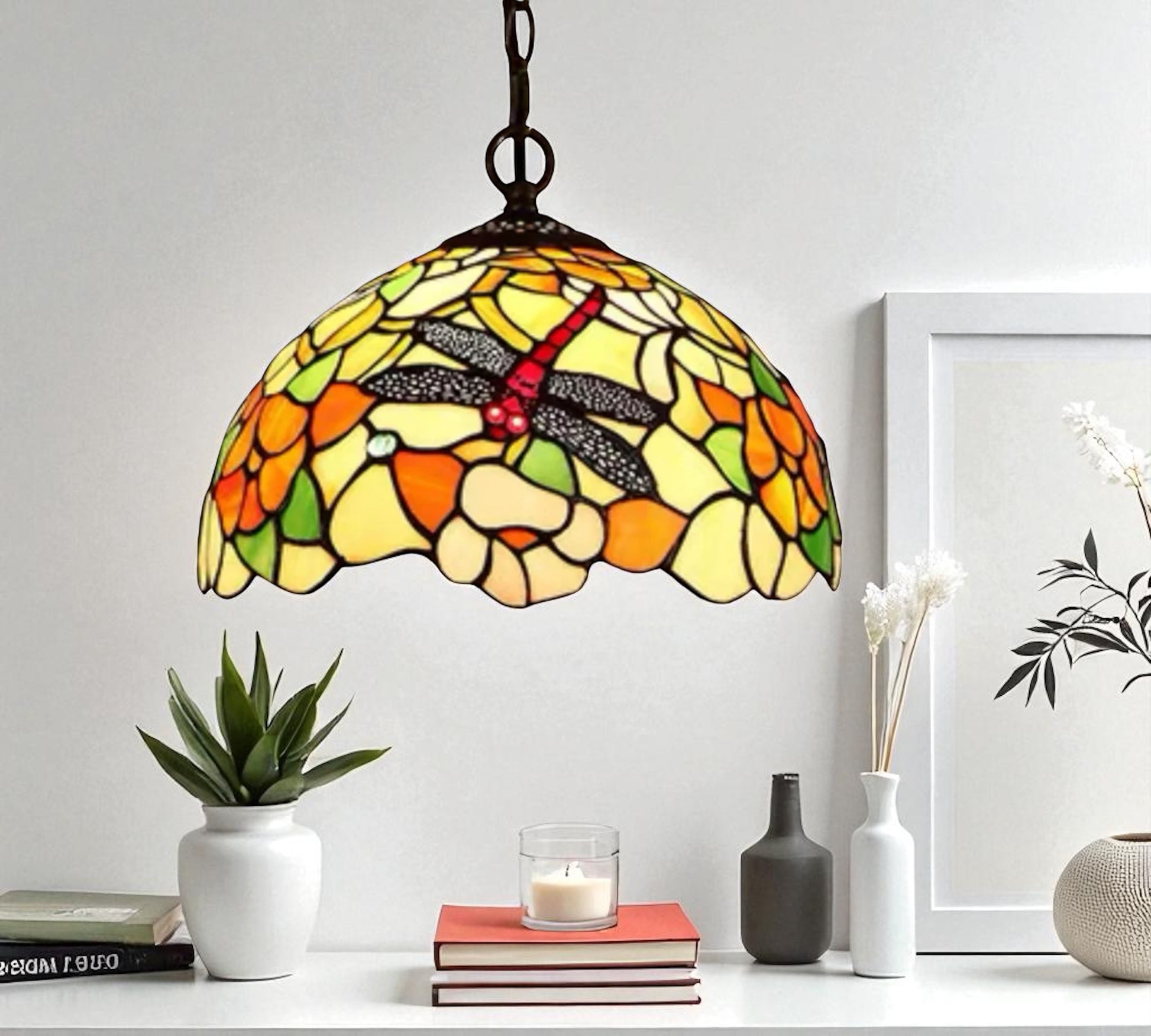 CDH 12" Tiffany Pendant Lamp 30cm shade (12043C)