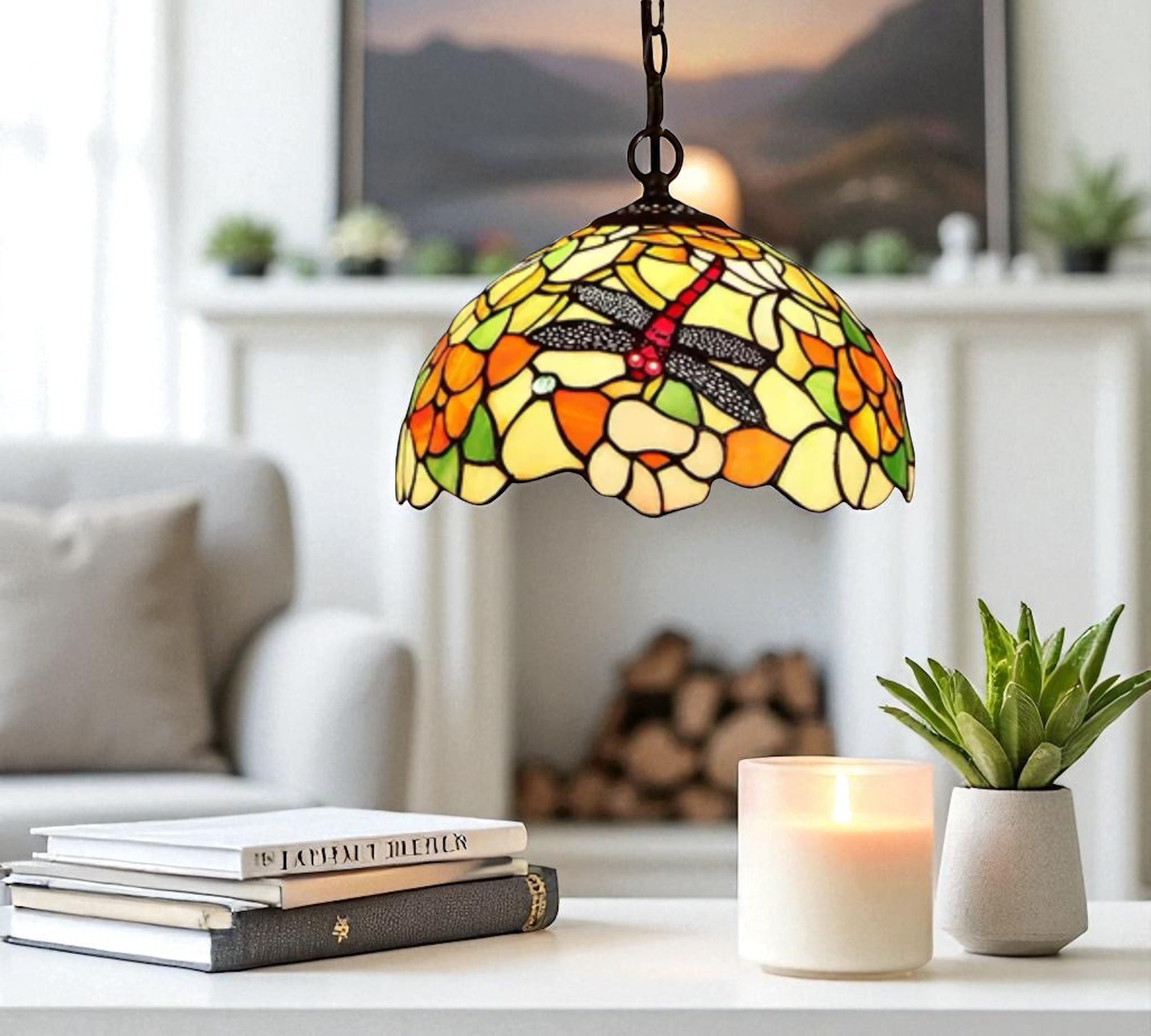 CDH 12" Tiffany Pendant Lamp 30cm shade (12043C)