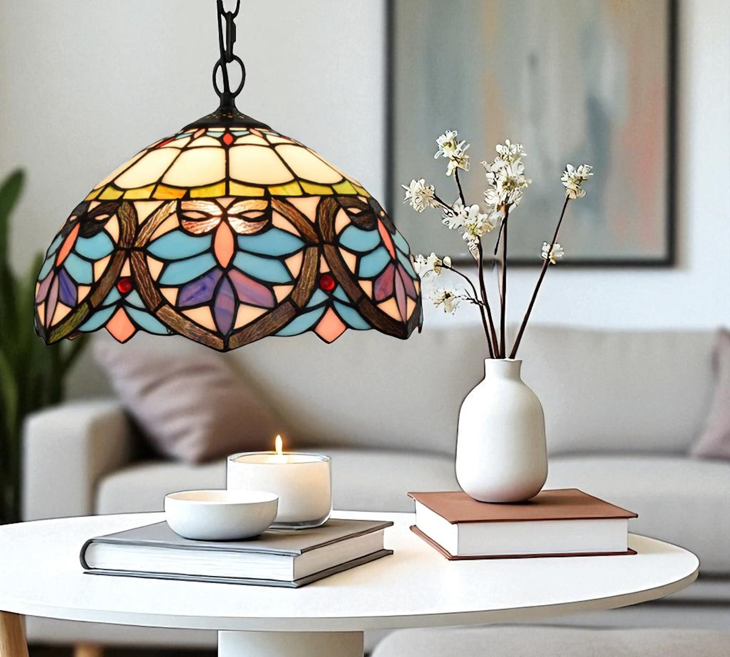 CDH 12" Tiffany Pendant Lamp 30cm shade (12045C)