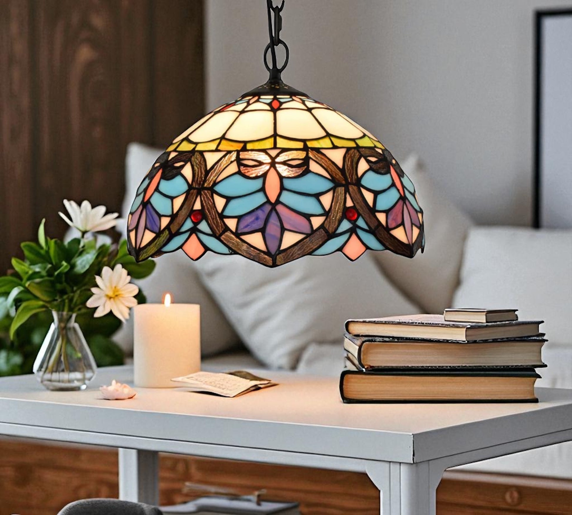 CDH 12" Tiffany Pendant Lamp 30cm shade (12045C)