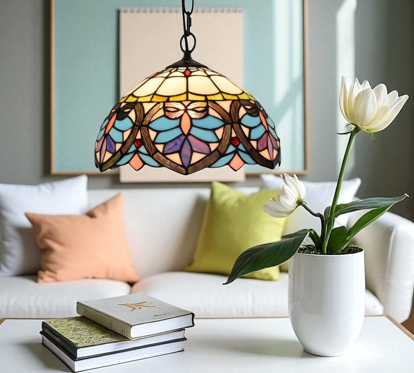 CDH 12" Tiffany Pendant Lamp 30cm shade (12045C)