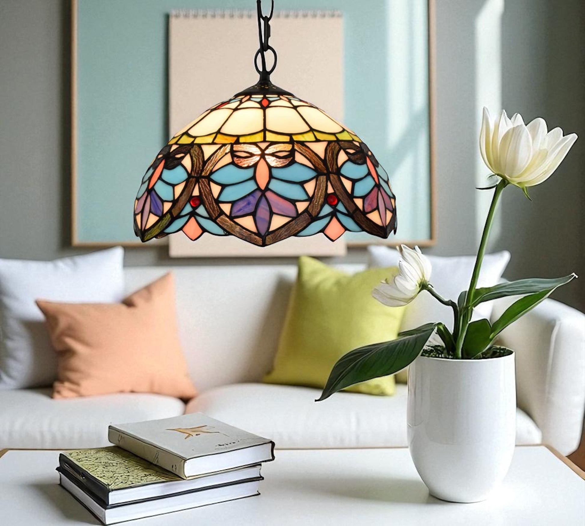 CDH 12" Tiffany Pendant Lamp 30cm shade (12045C)