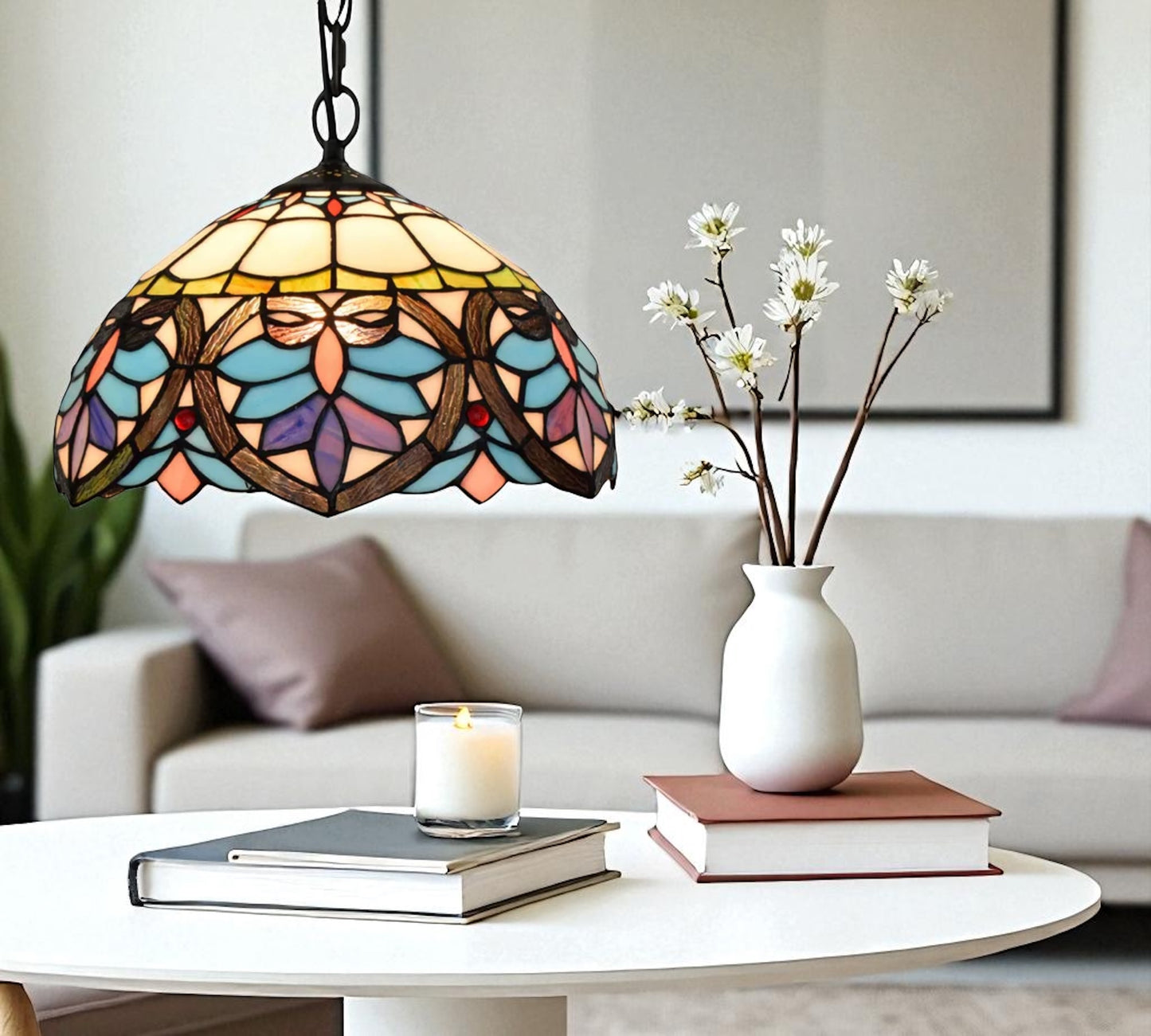 CDH 12" Tiffany Pendant Lamp 30cm shade (12045C)