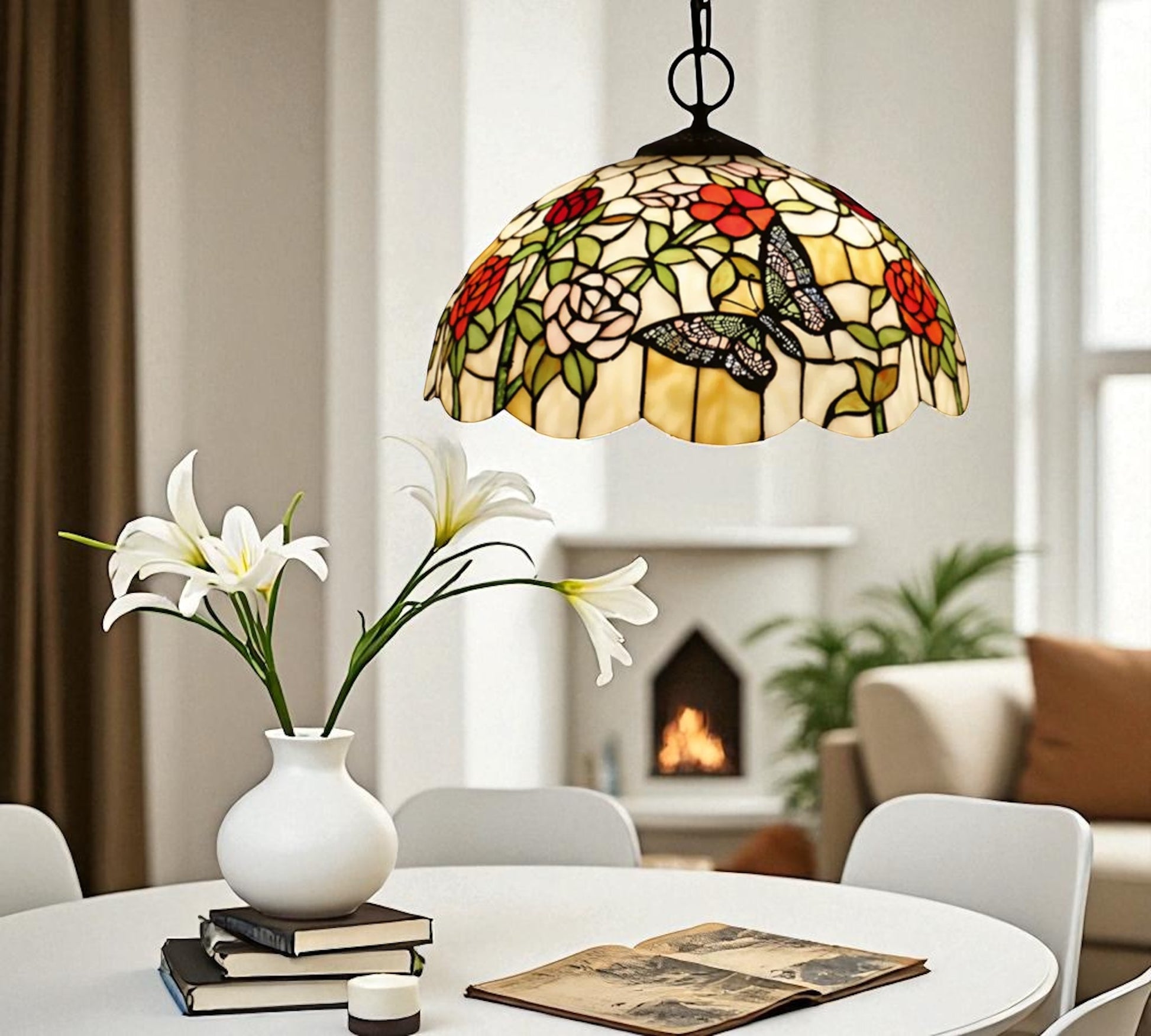 CDH 12" Tiffany Pendant Lamp 30cm shade (12051C)