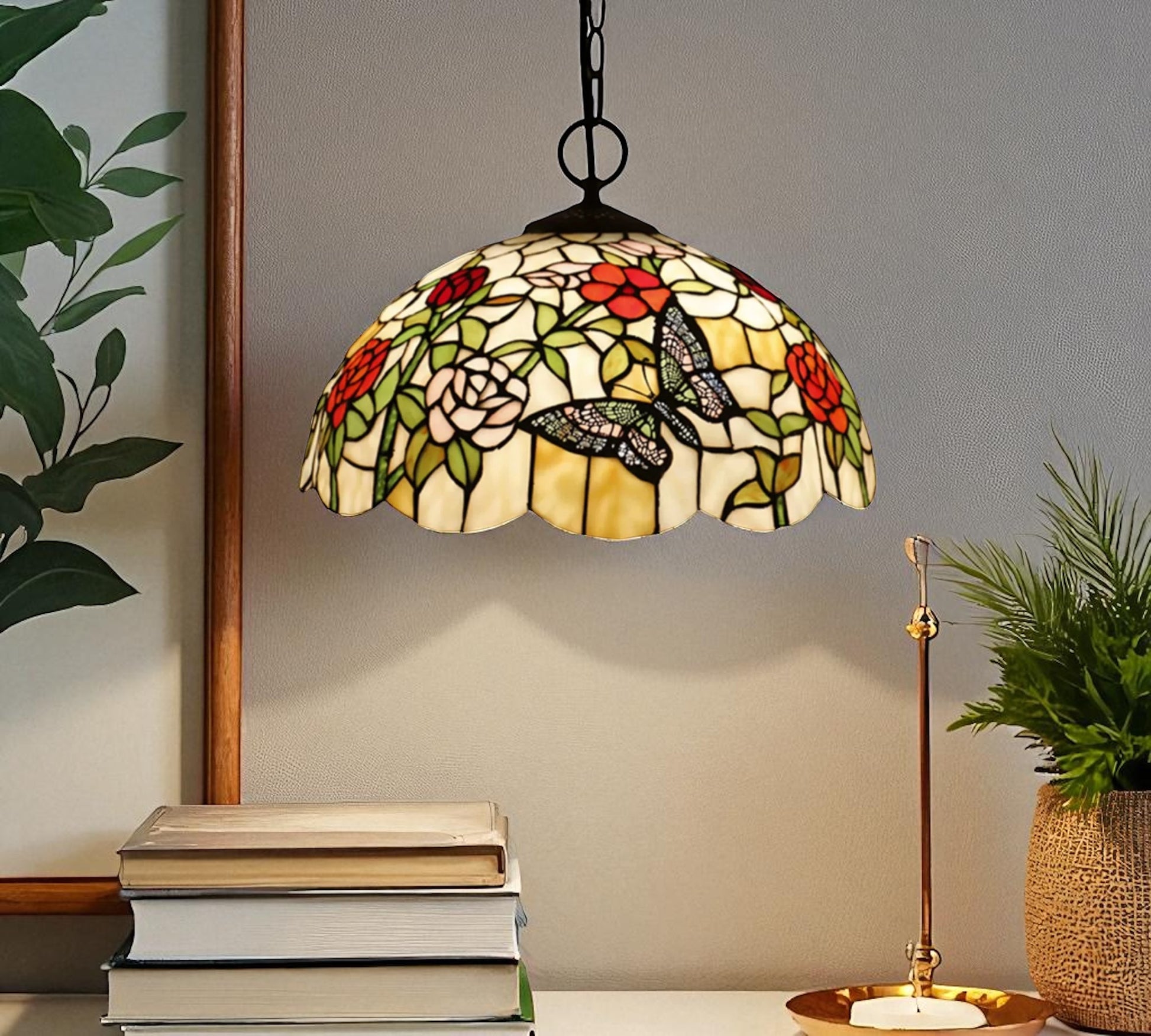 CDH 12" Tiffany Pendant Lamp 30cm shade (12051C)