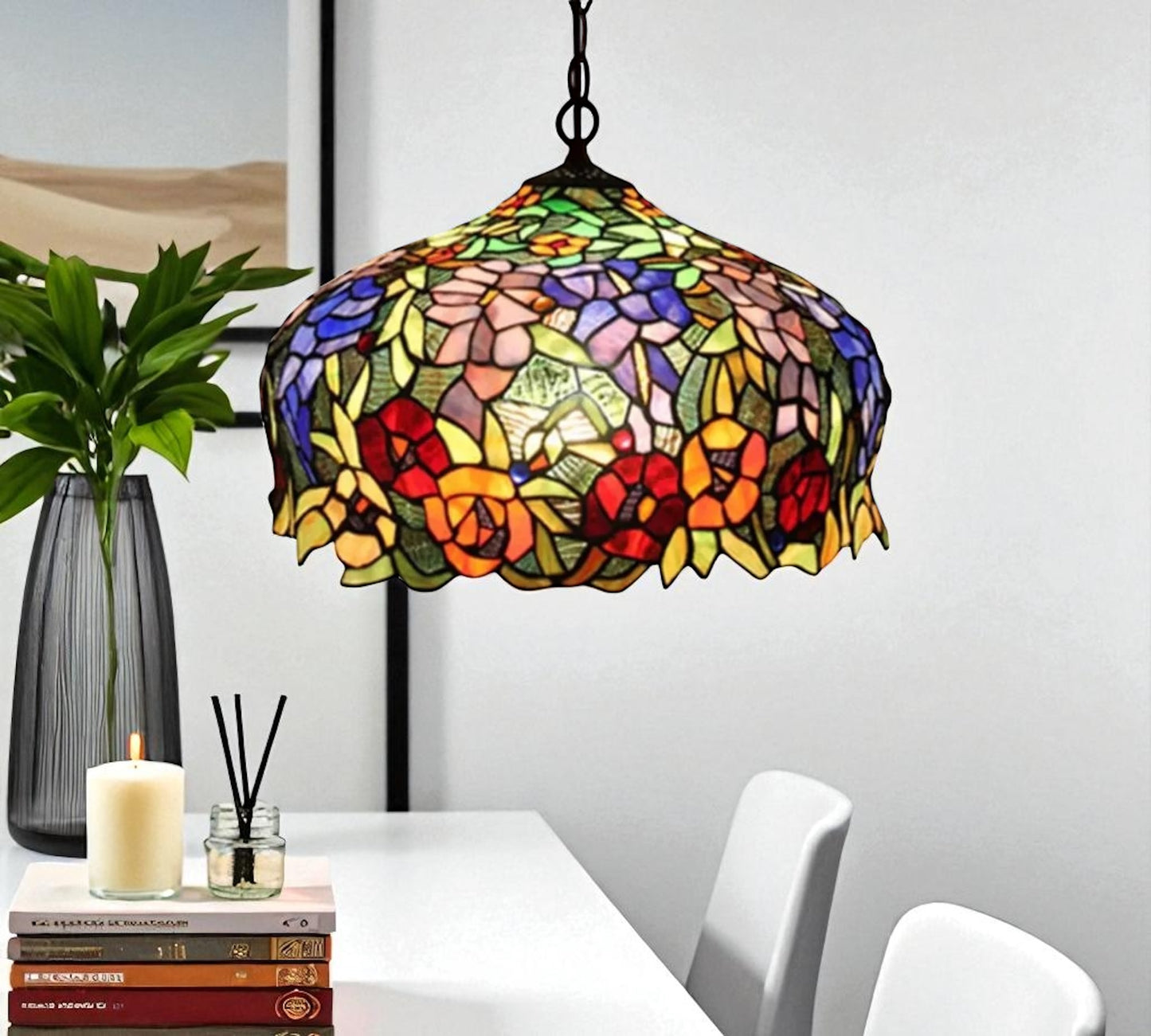 CDH 12" Tiffany Pendant Lamp 30cm shade (12054C)