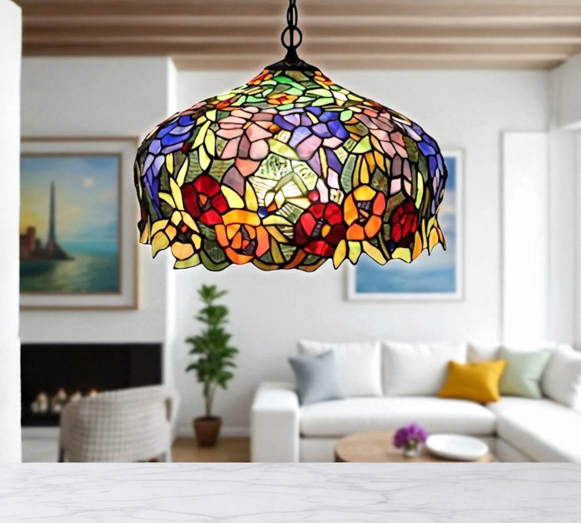CDH 12" Tiffany Pendant Lamp 30cm shade (12054C)