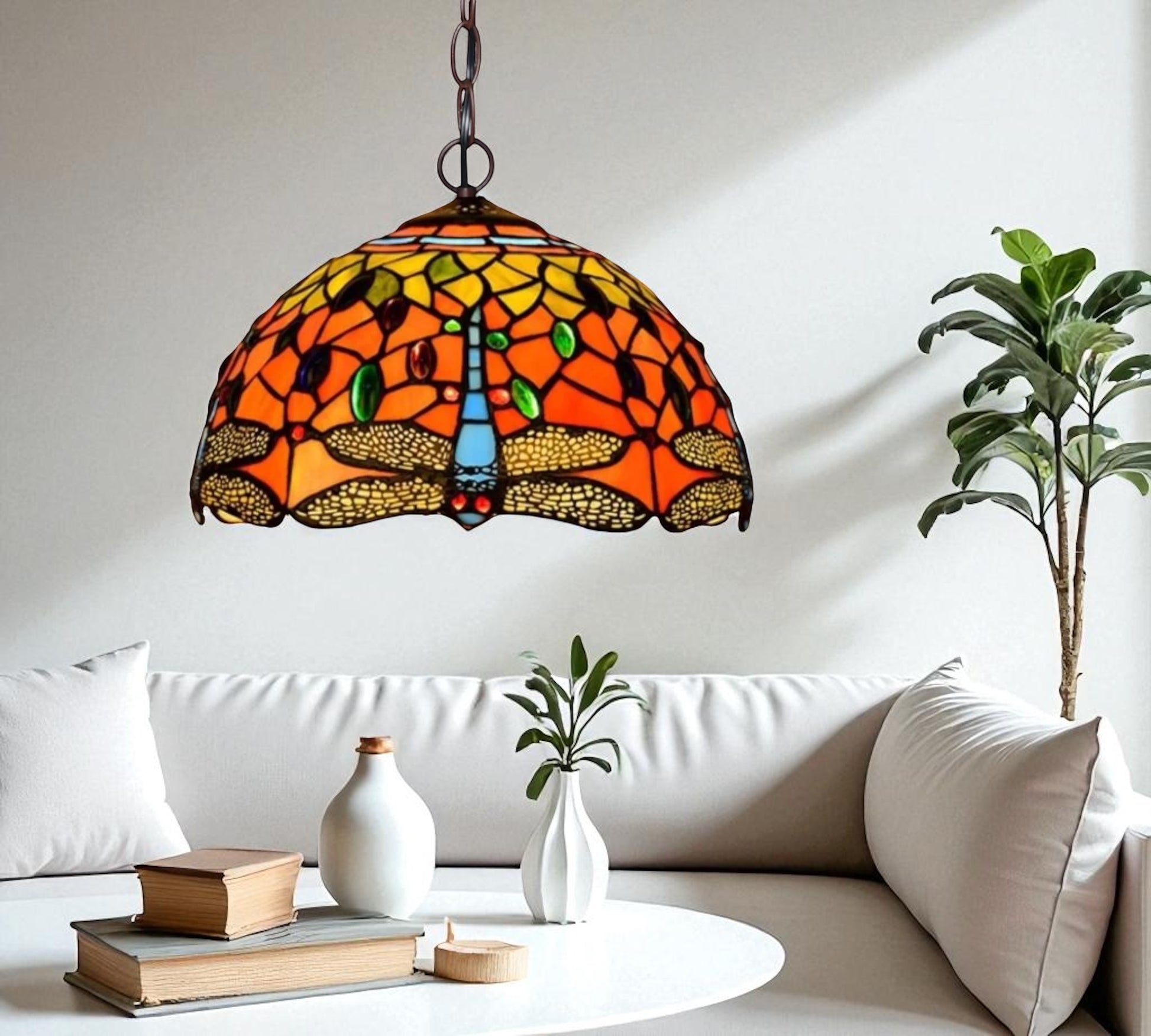 CDH 12" Tiffany Pendant Lamp 30cm shade (12062C)