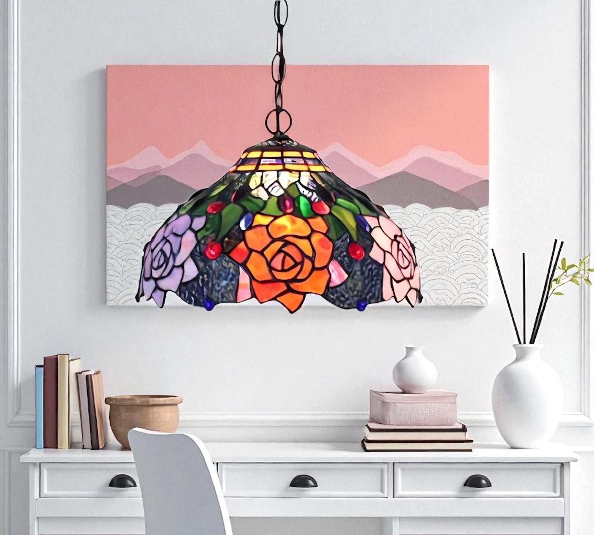 CDH 12" Tiffany Pendant Lamp 30cm shade (12063C)