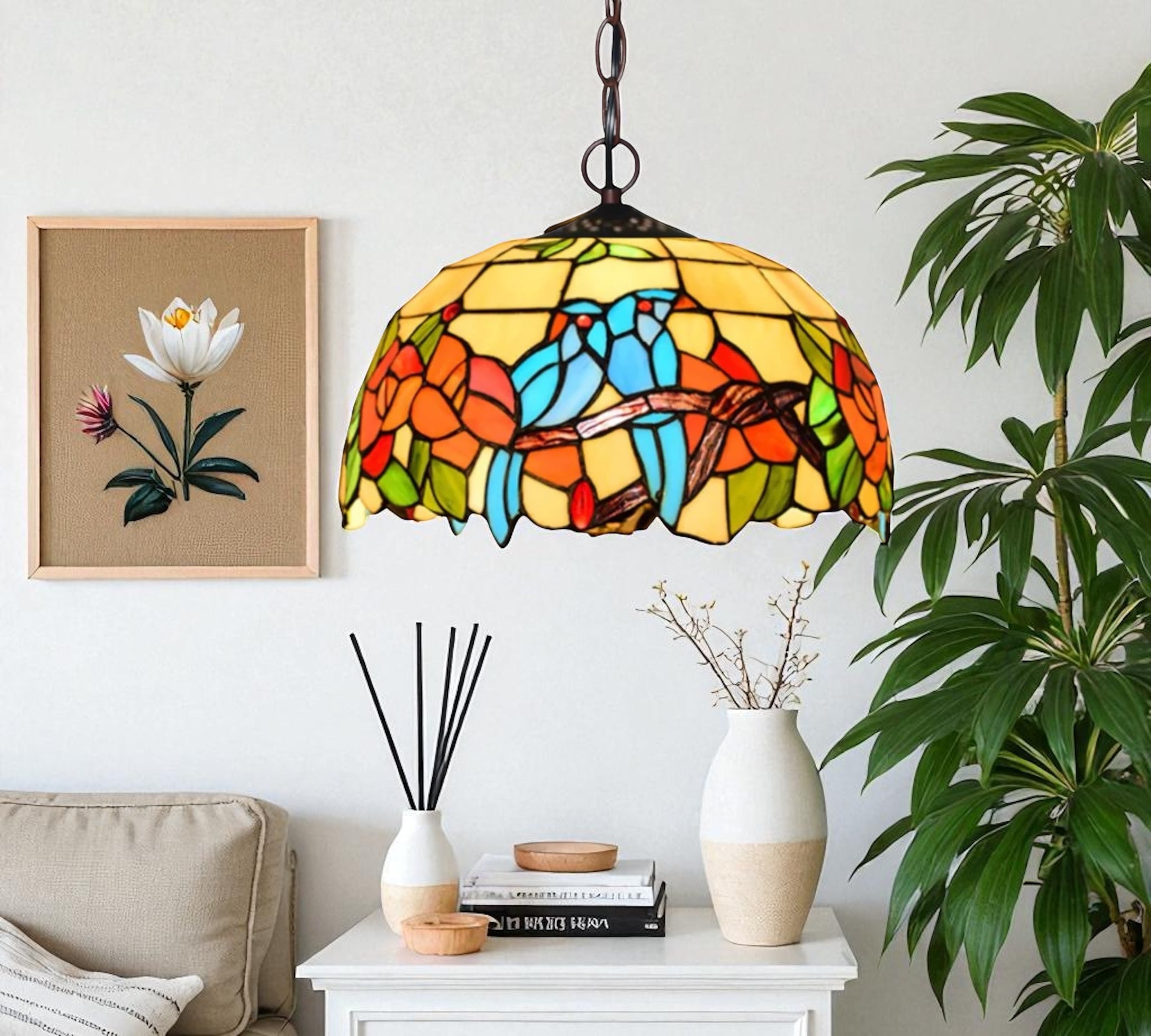 CDH 12" Tiffany Pendant Lamp 30cm shade (12064C)