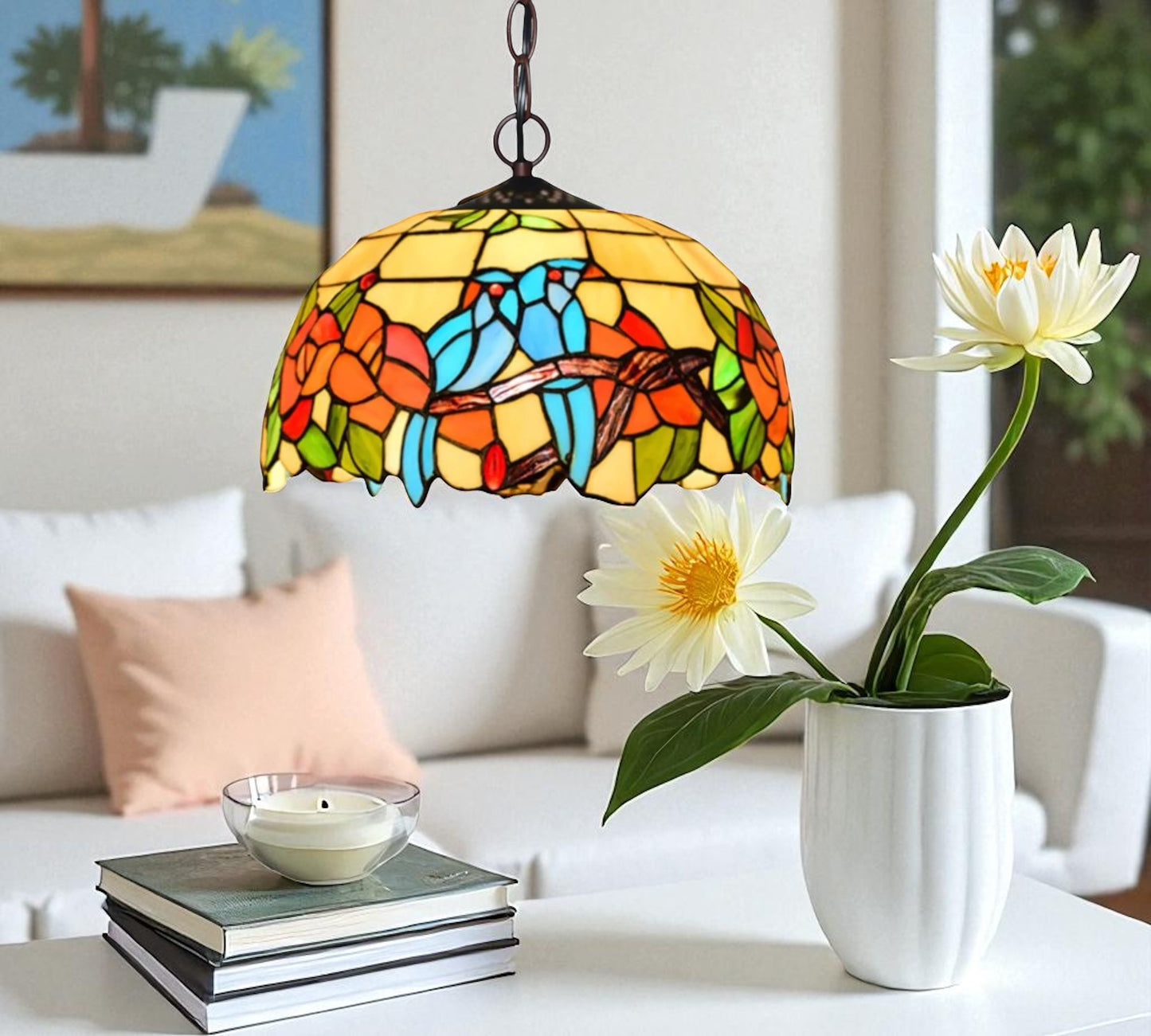 CDH 12" Tiffany Pendant Lamp 30cm shade (12064C)