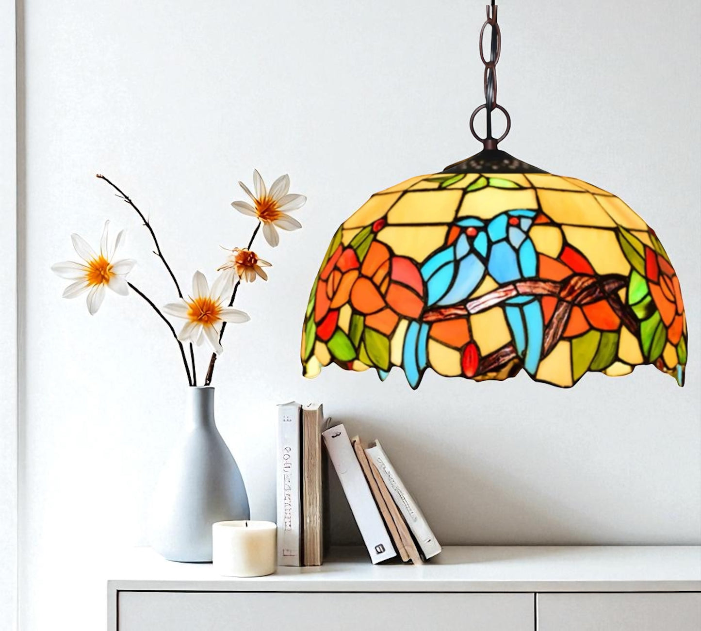 CDH 12" Tiffany Pendant Lamp 30cm shade (12064C)