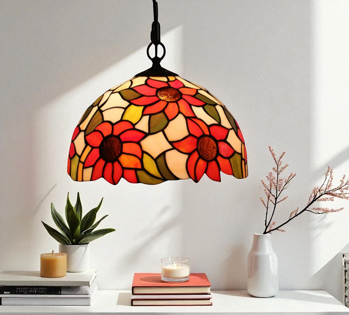 CDH 12" Tiffany Pendant Lamp 30cm shade (12068C)