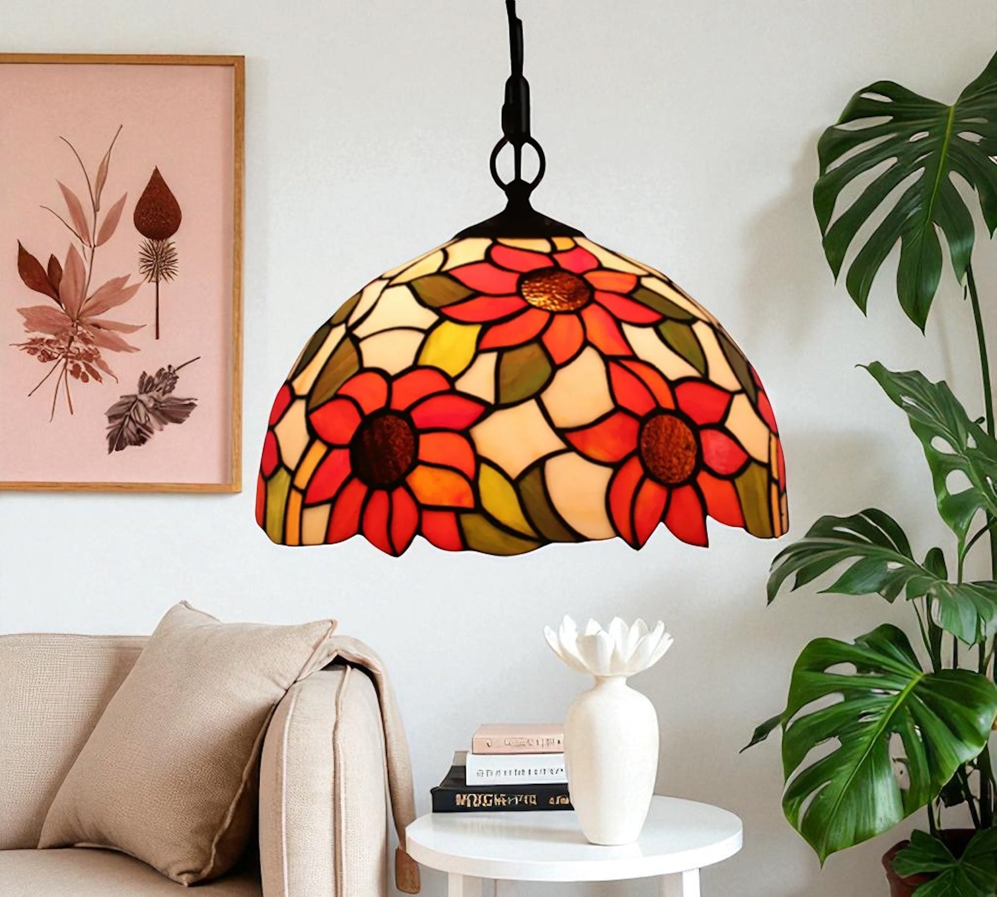 CDH 12" Tiffany Pendant Lamp 30cm shade (12068C)