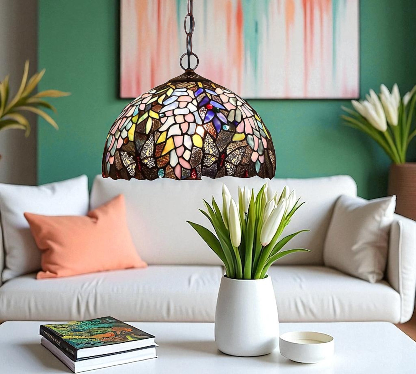 CDH 12" Tiffany Pendant Lamp 30cm shade (12074C)