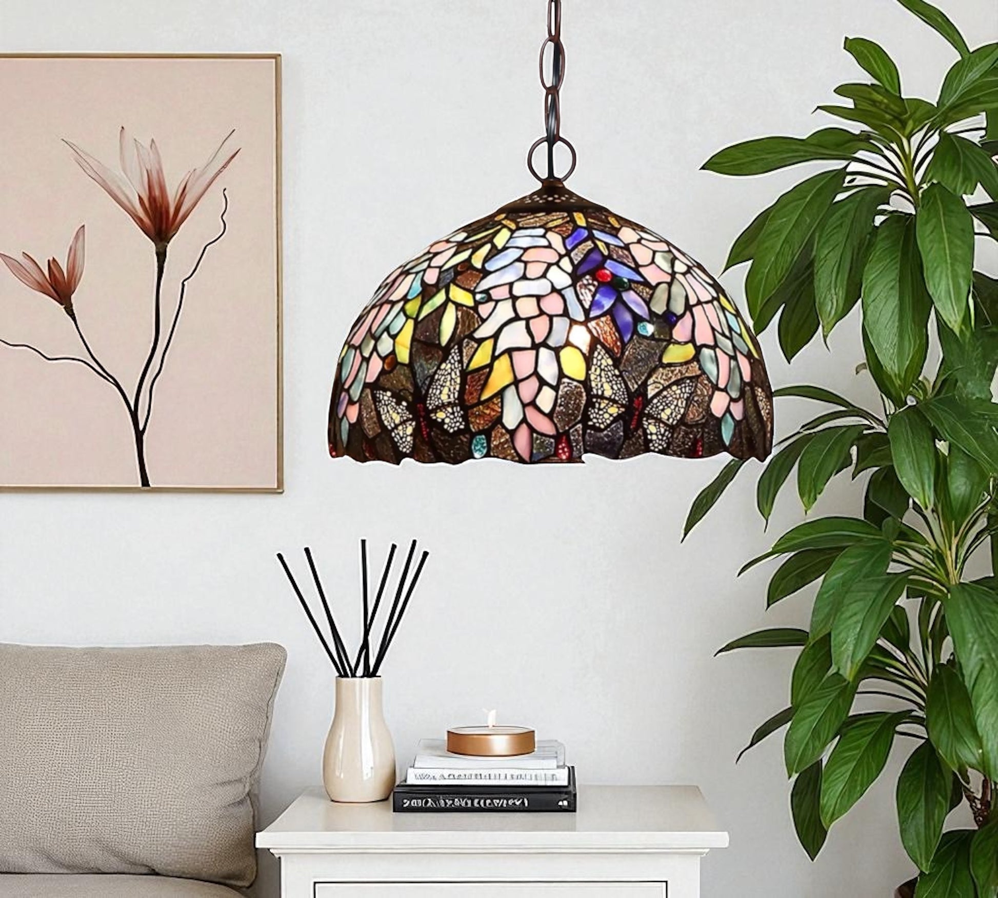 CDH 12" Tiffany Pendant Lamp 30cm shade (12074C)