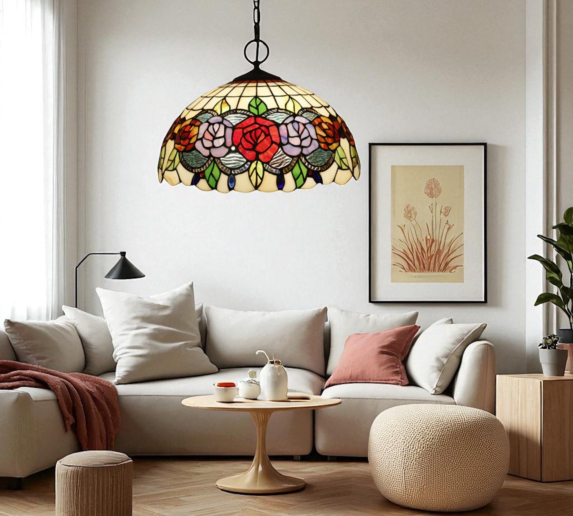 CDH 12" Tiffany Pendant Lamp 30cm shade (12081C)
