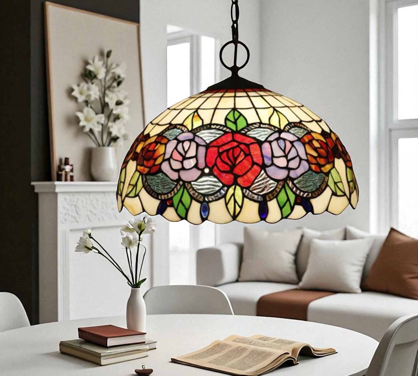 CDH 12" Tiffany Pendant Lamp 30cm shade (12081C)
