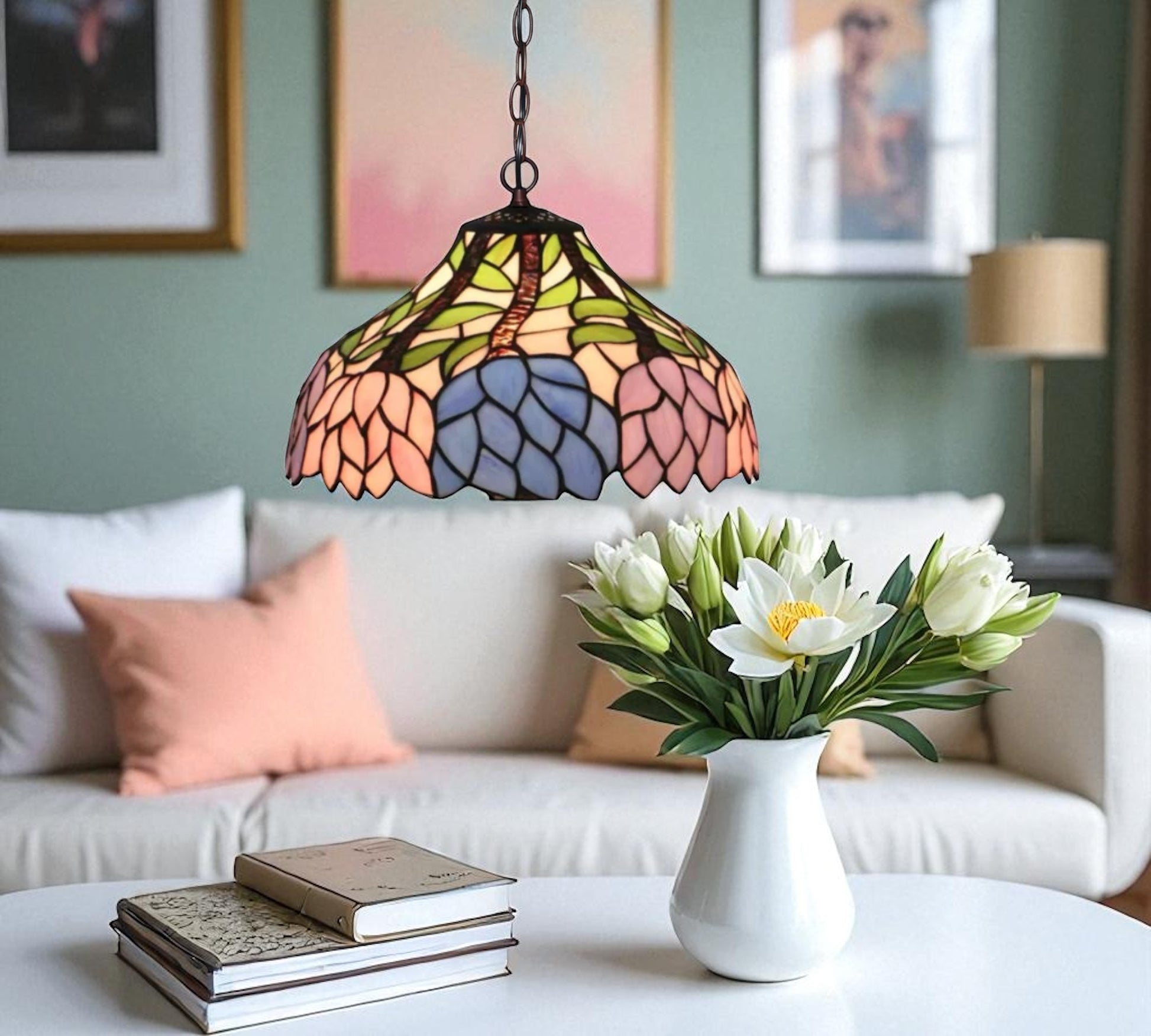 CDH 12" Tiffany Pendant Lamp 30cm shade (12085C)