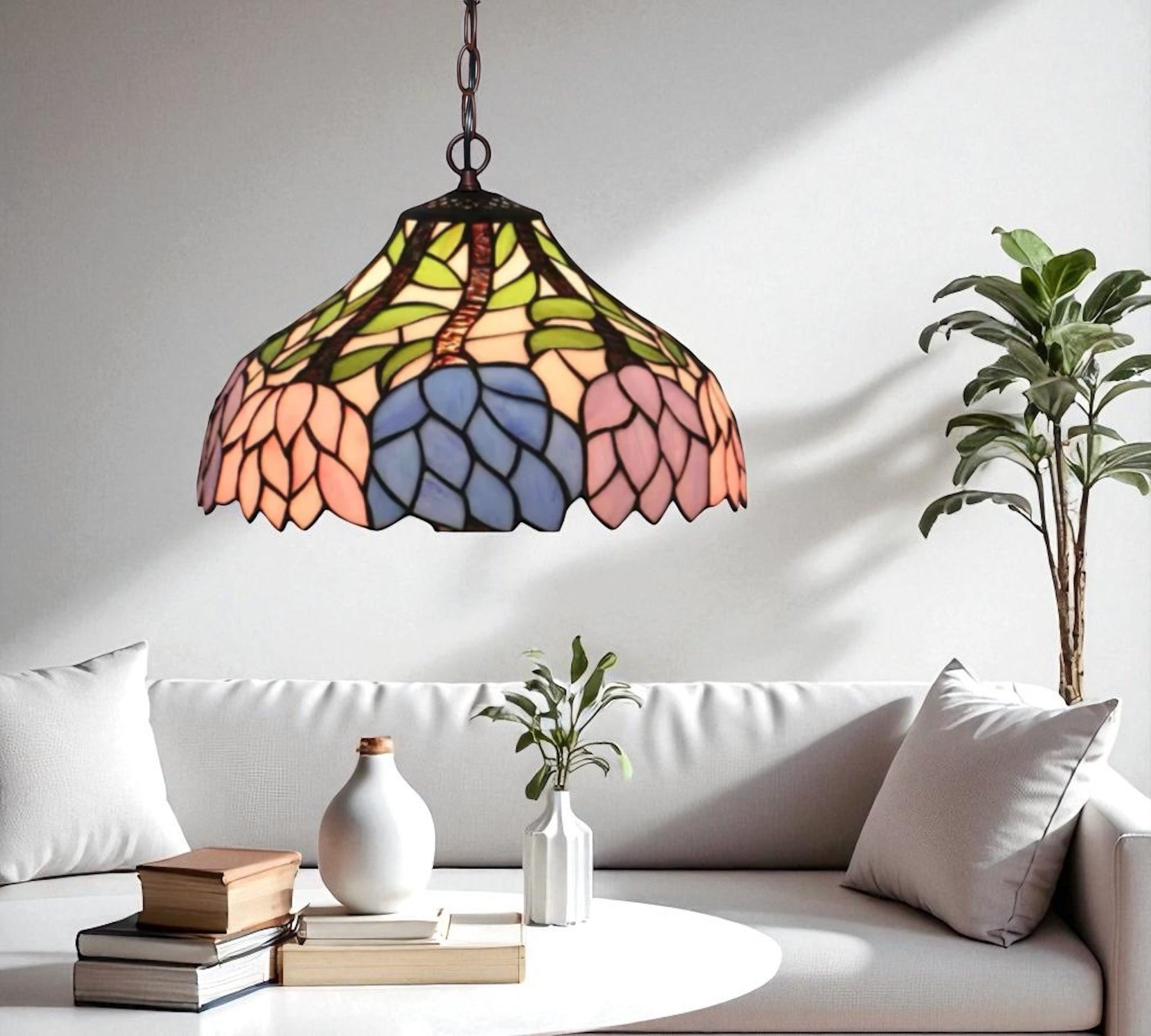 CDH 12" Tiffany Pendant Lamp 30cm shade (12085C)