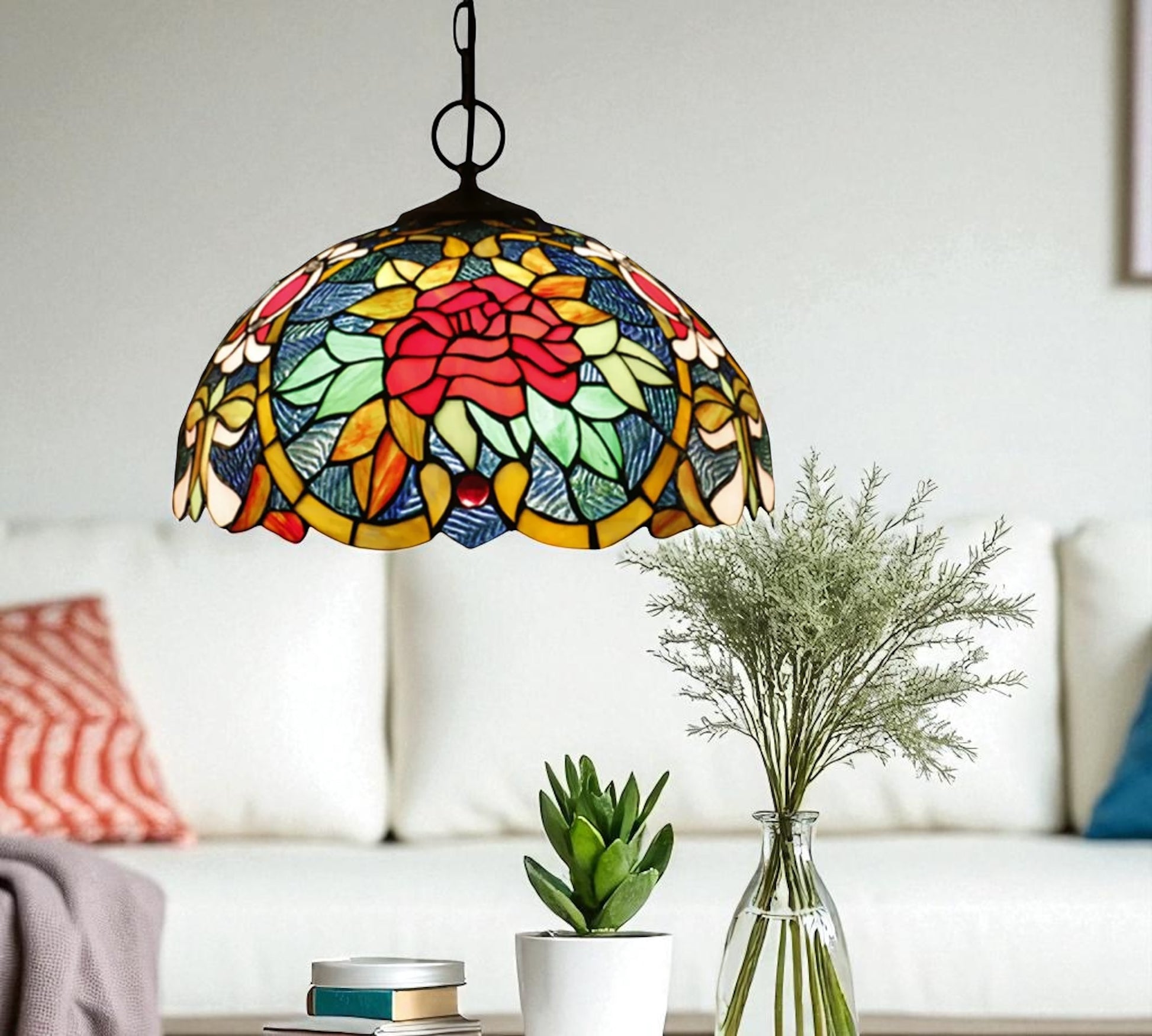 CDH 12" Tiffany Pendant Lamp 30cm shade (12087C)