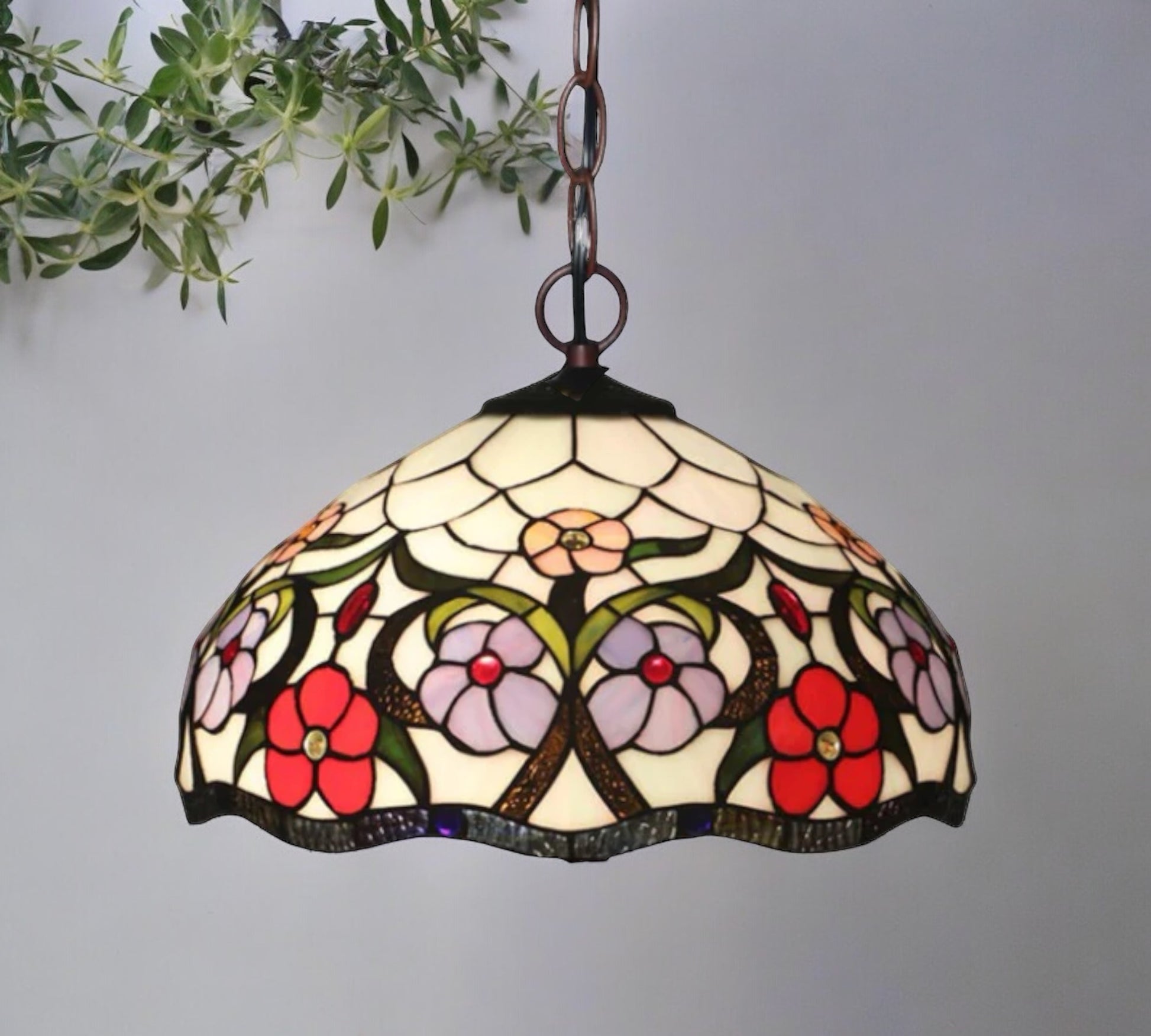 CDH 12" Tiffany Pendant Lamp 30cm shade (12088C)