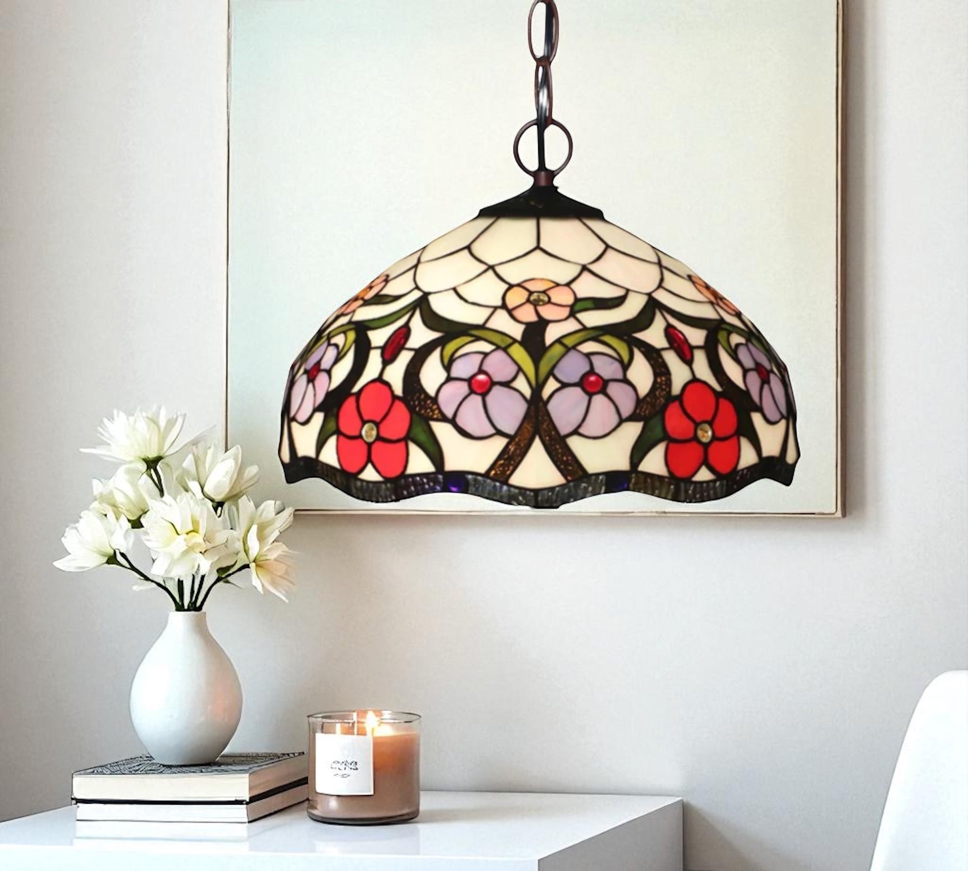 CDH 12" Tiffany Pendant Lamp 30cm shade (12088C)
