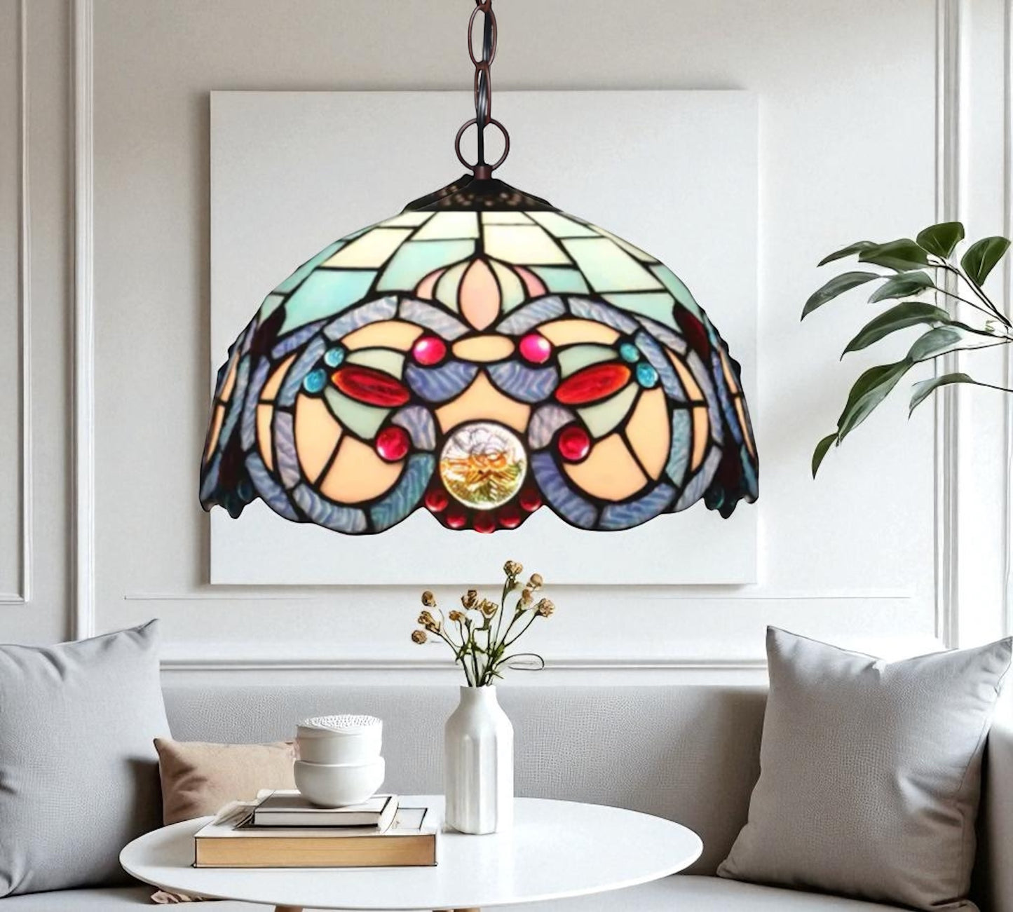 CDH 12" Tiffany Pendant Lamp 30cm shade (12089C)