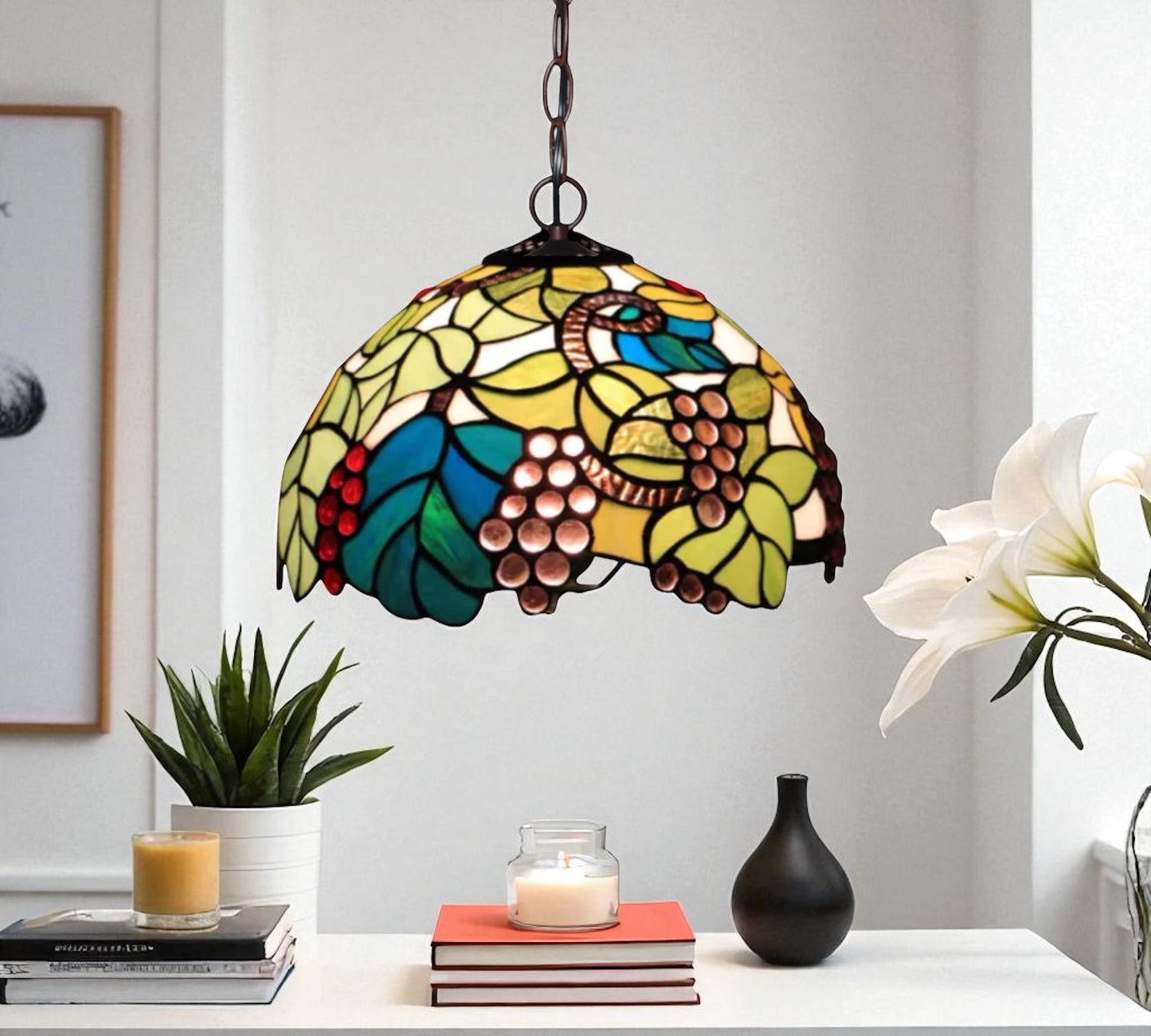 CDH 12" Tiffany Pendant Lamp 30cm shade (12090C)