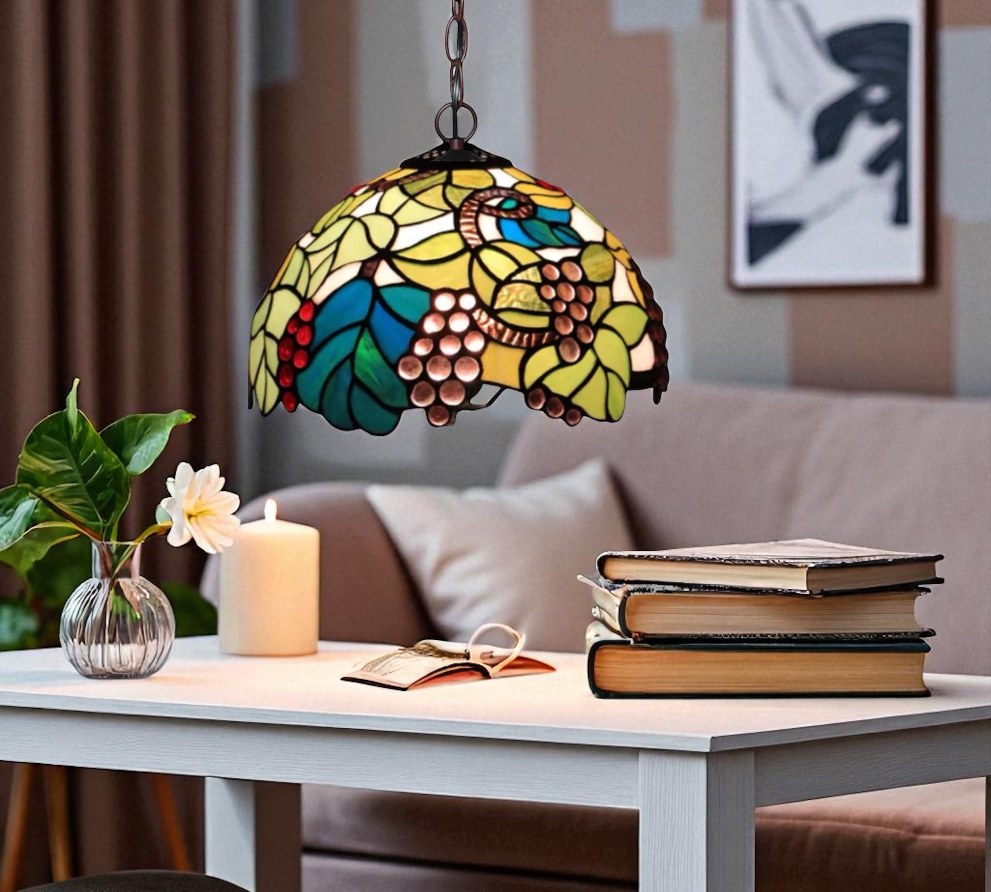 CDH 12" Tiffany Pendant Lamp 30cm shade (12090C)