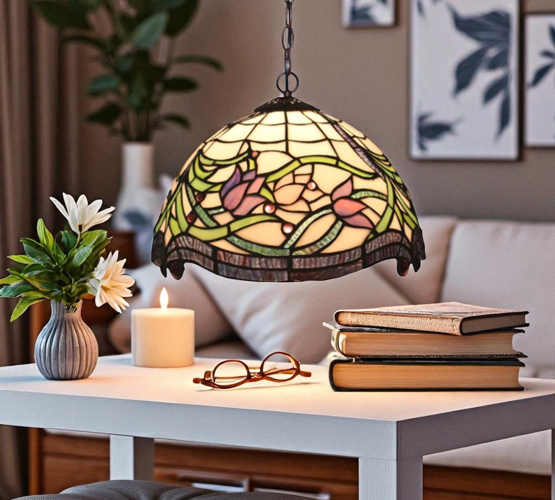 CDH 12" Tiffany Pendant Lamp 30cm shade (12091C)