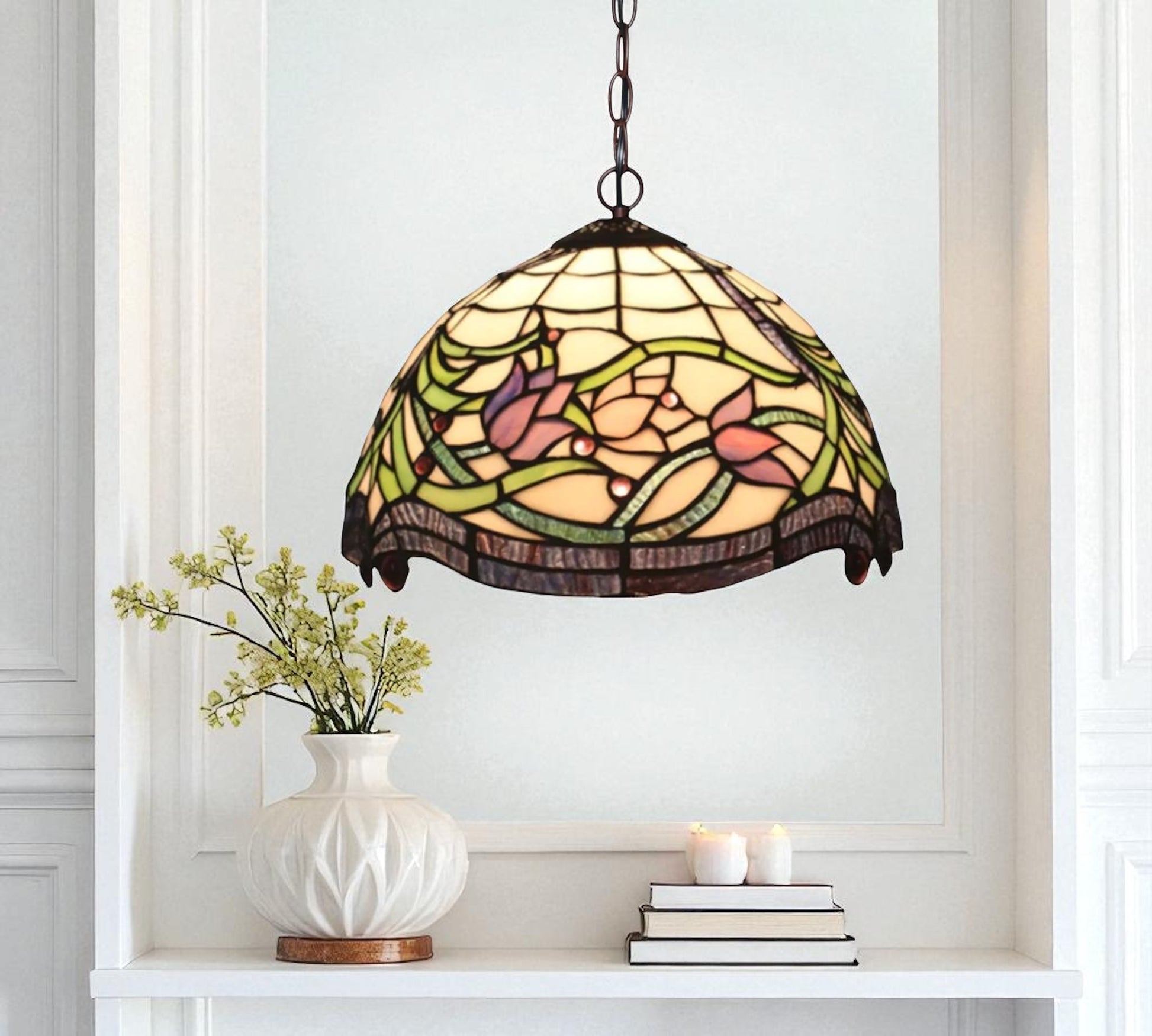 CDH 12" Tiffany Pendant Lamp 30cm shade (12091C)