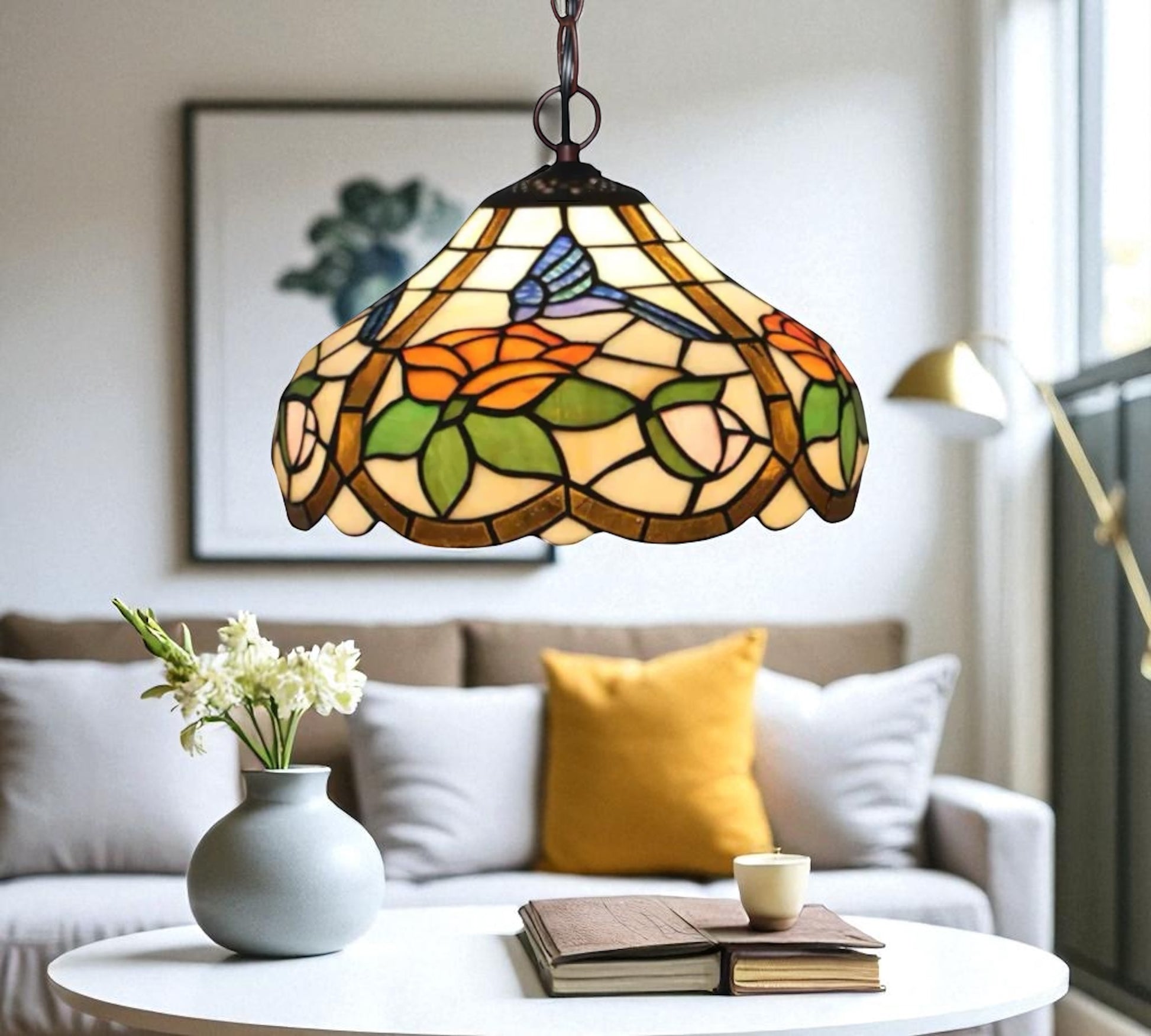 CDH 12" Tiffany Pendant Lamp 30cm shade (12092C)