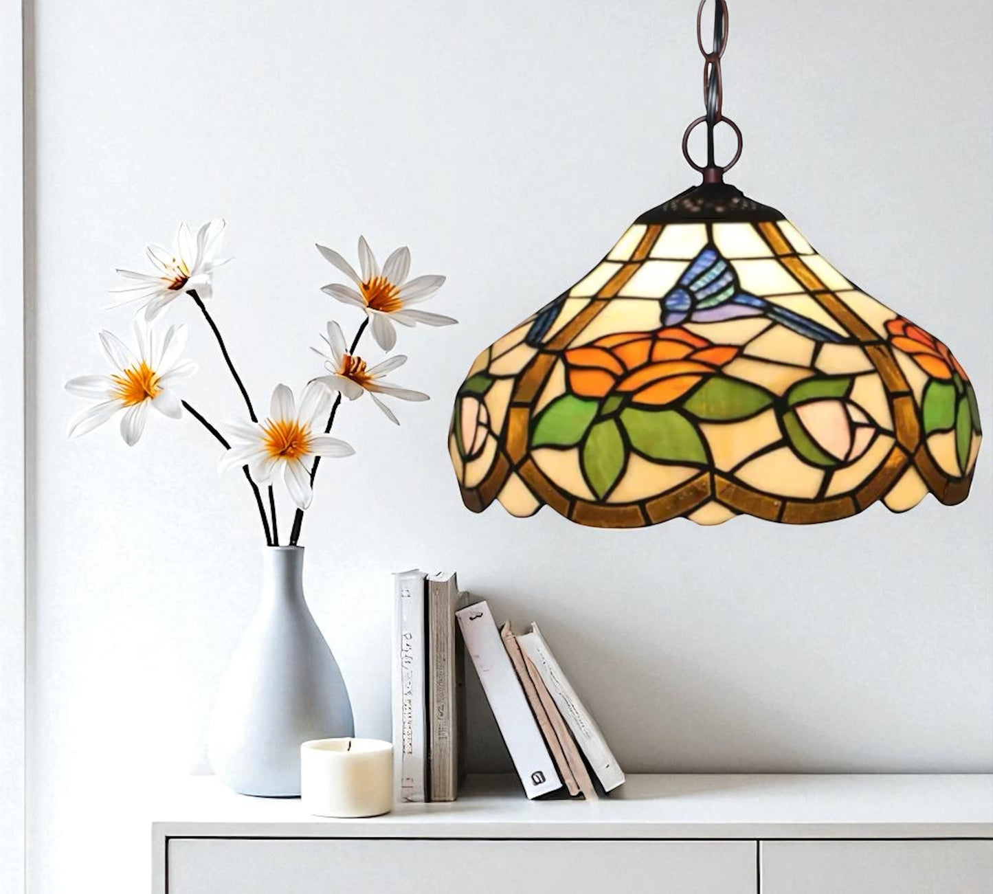 CDH 12" Tiffany Pendant Lamp 30cm shade (12092C)