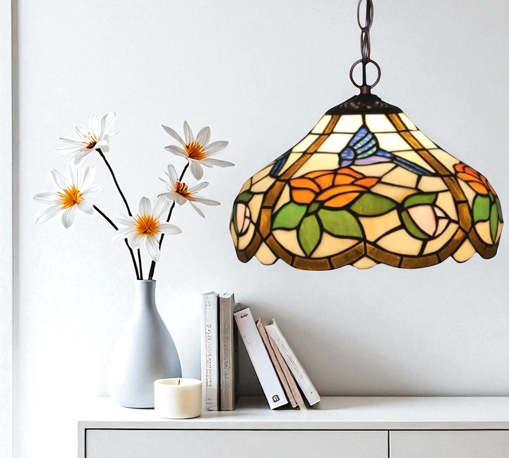 CDH 12" Tiffany Pendant Lamp 30cm shade (12092C)