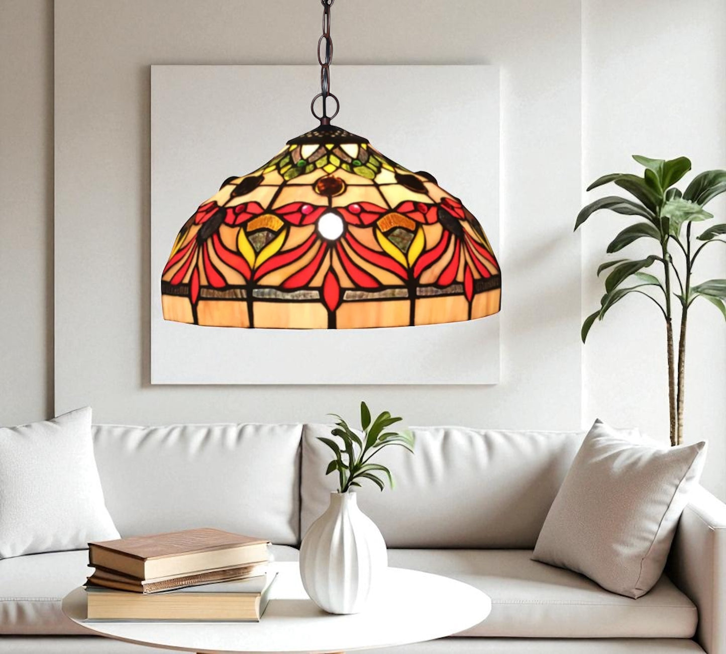 CDH 12" Tiffany Pendant Lamp 30cm shade (12093C)