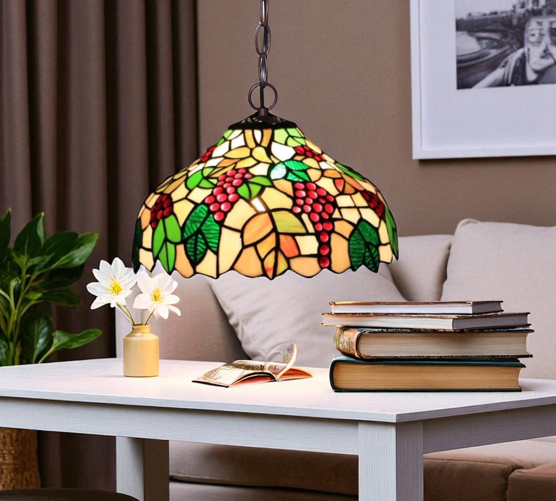 CDH 12" Tiffany Pendant Lamp 30cm shade (12095C)