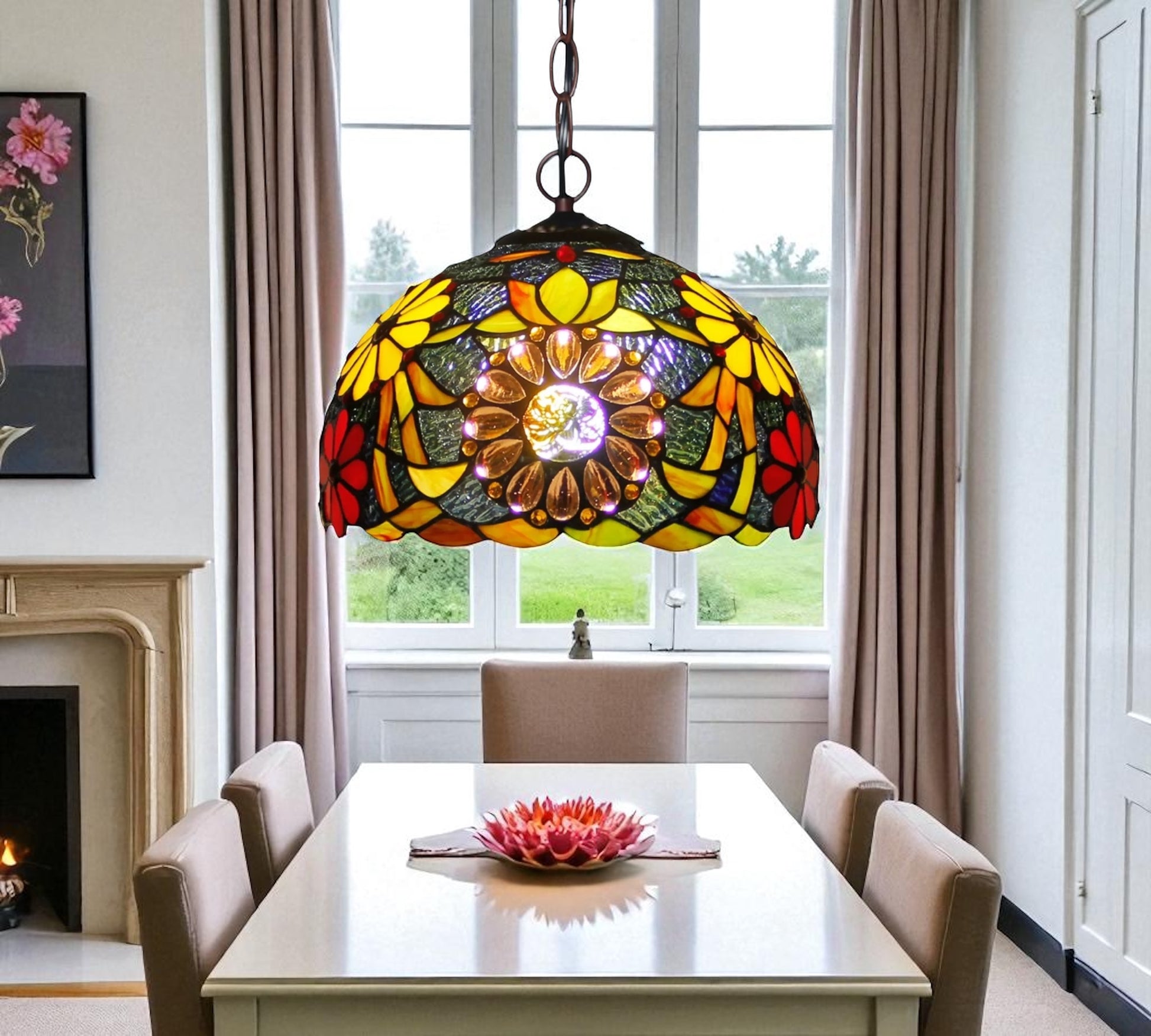 CDH 12" Tiffany Pendant Lamp 30cm shade (12096C)