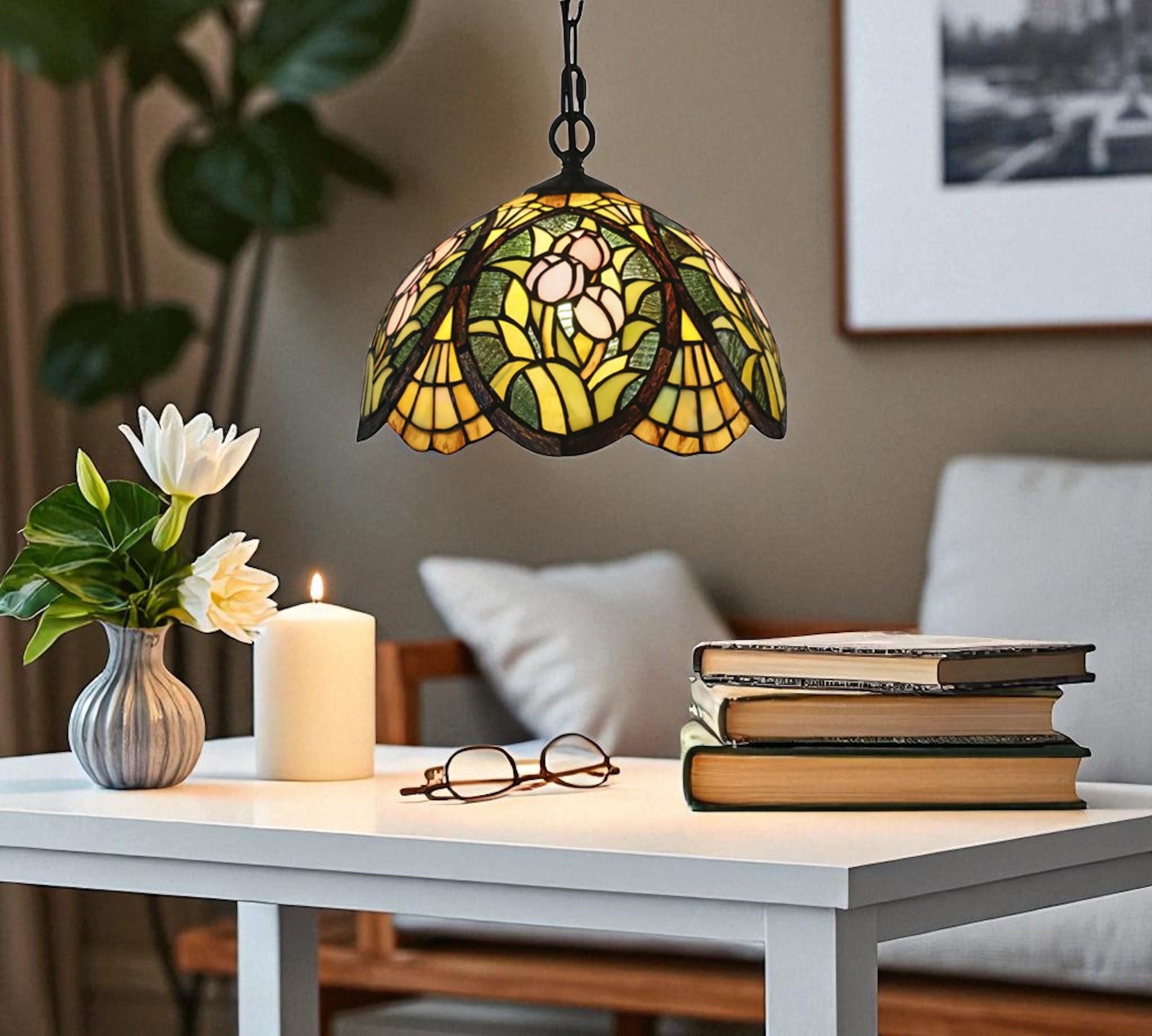 CDH 12" Tiffany Pendant Lamp 30cm shade (12097C)